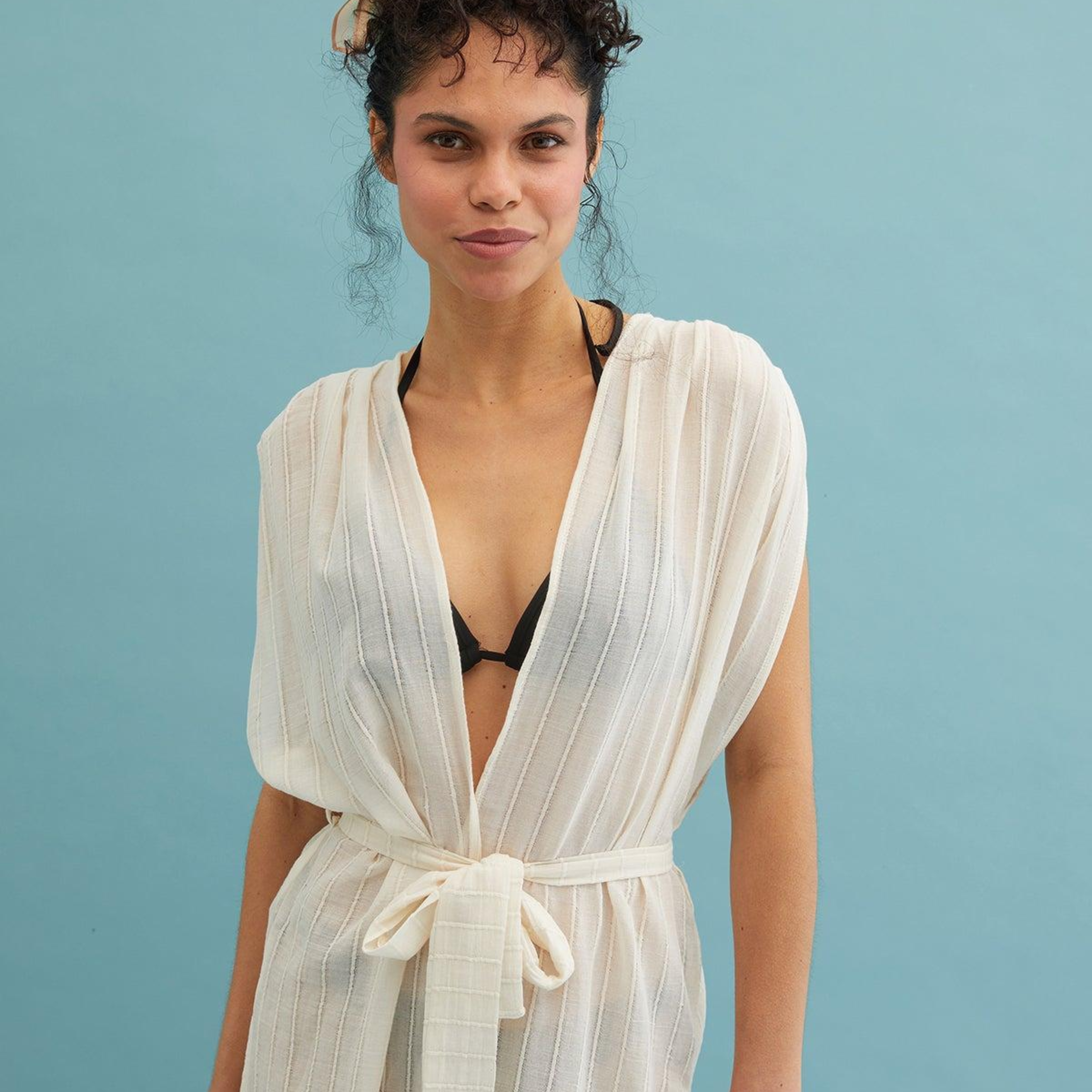 Bej Cassandra Kimono