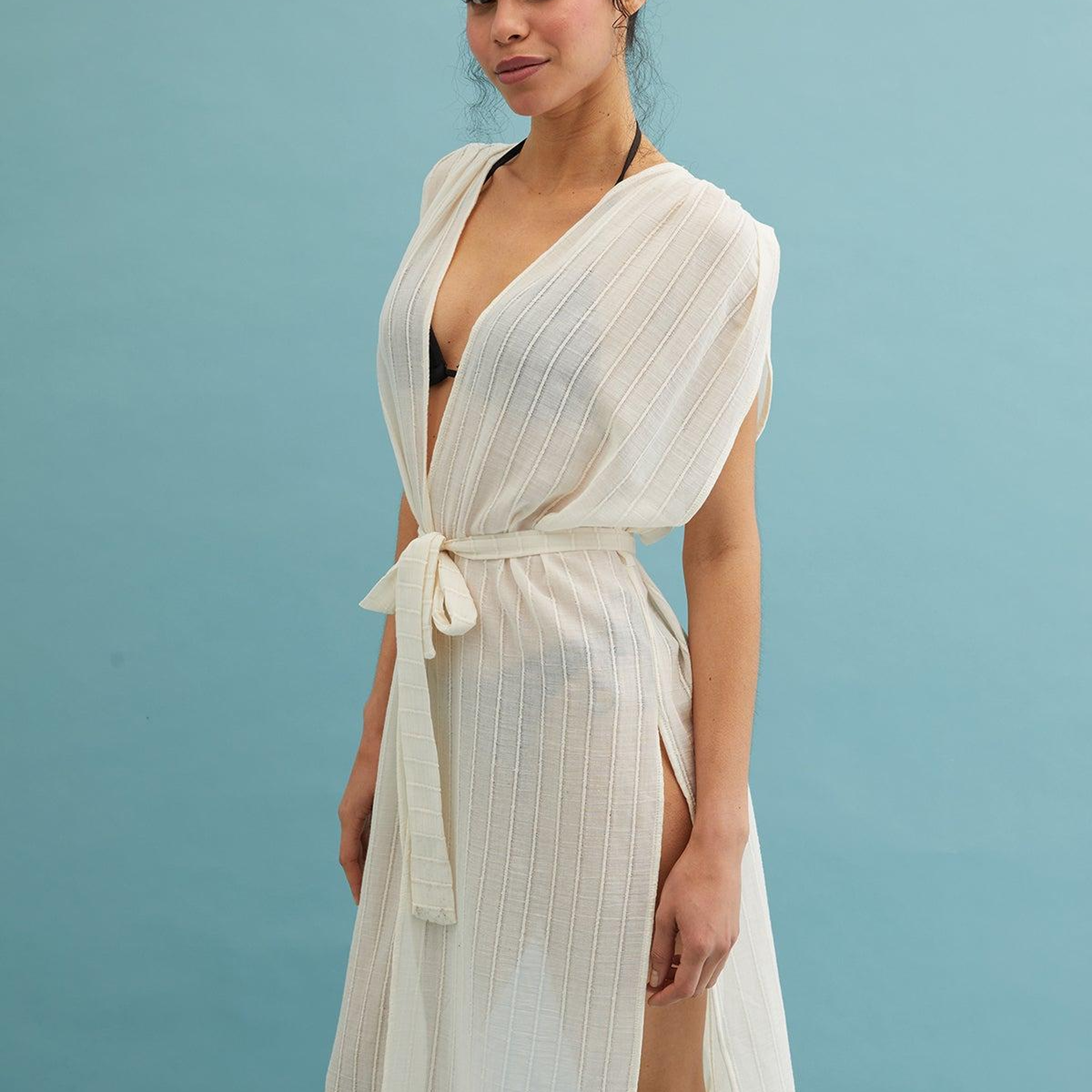 Bej Cassandra Kimono