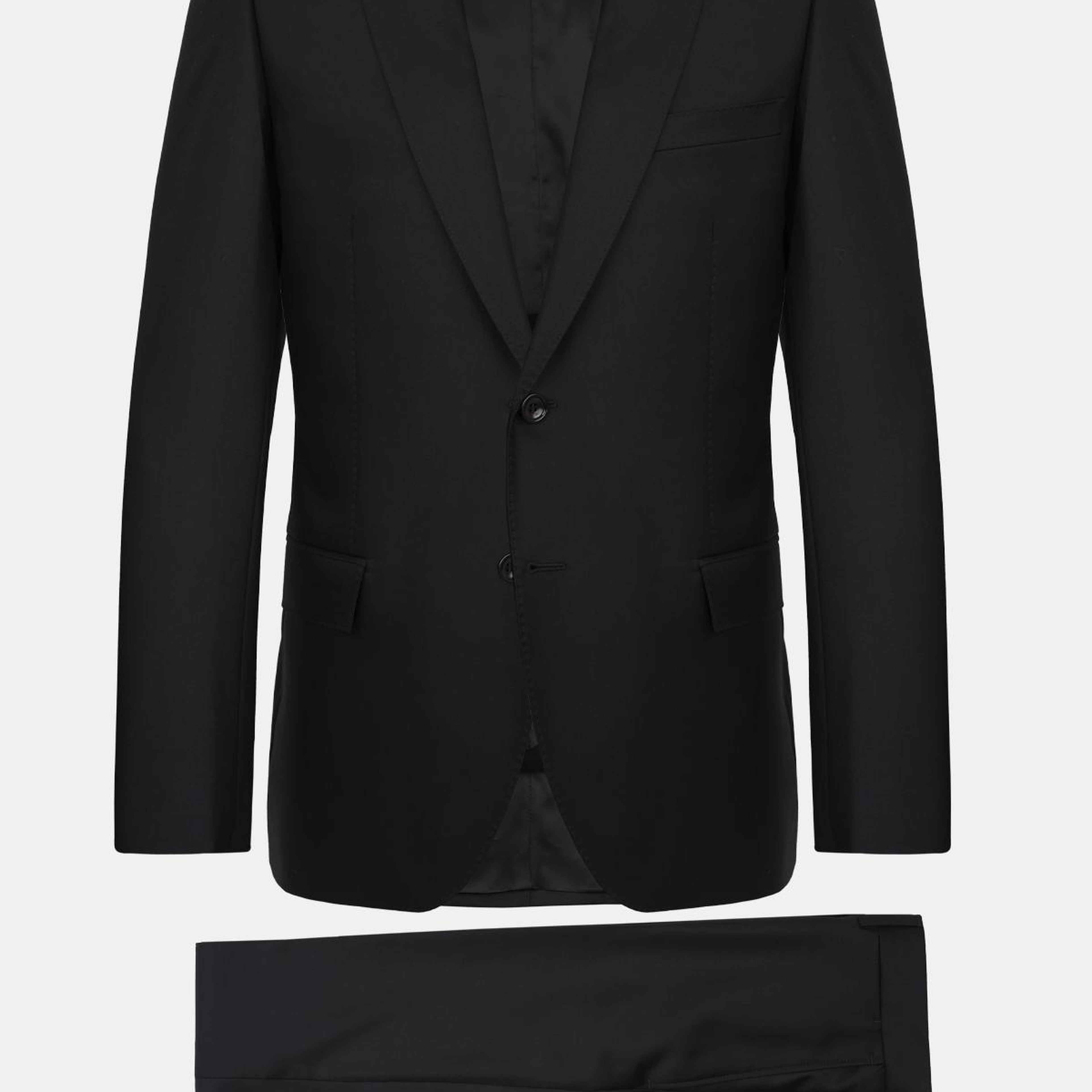Erkek Siyah Loro Piana 150's Kumaşıyla Üretilmiş Takım Elbise