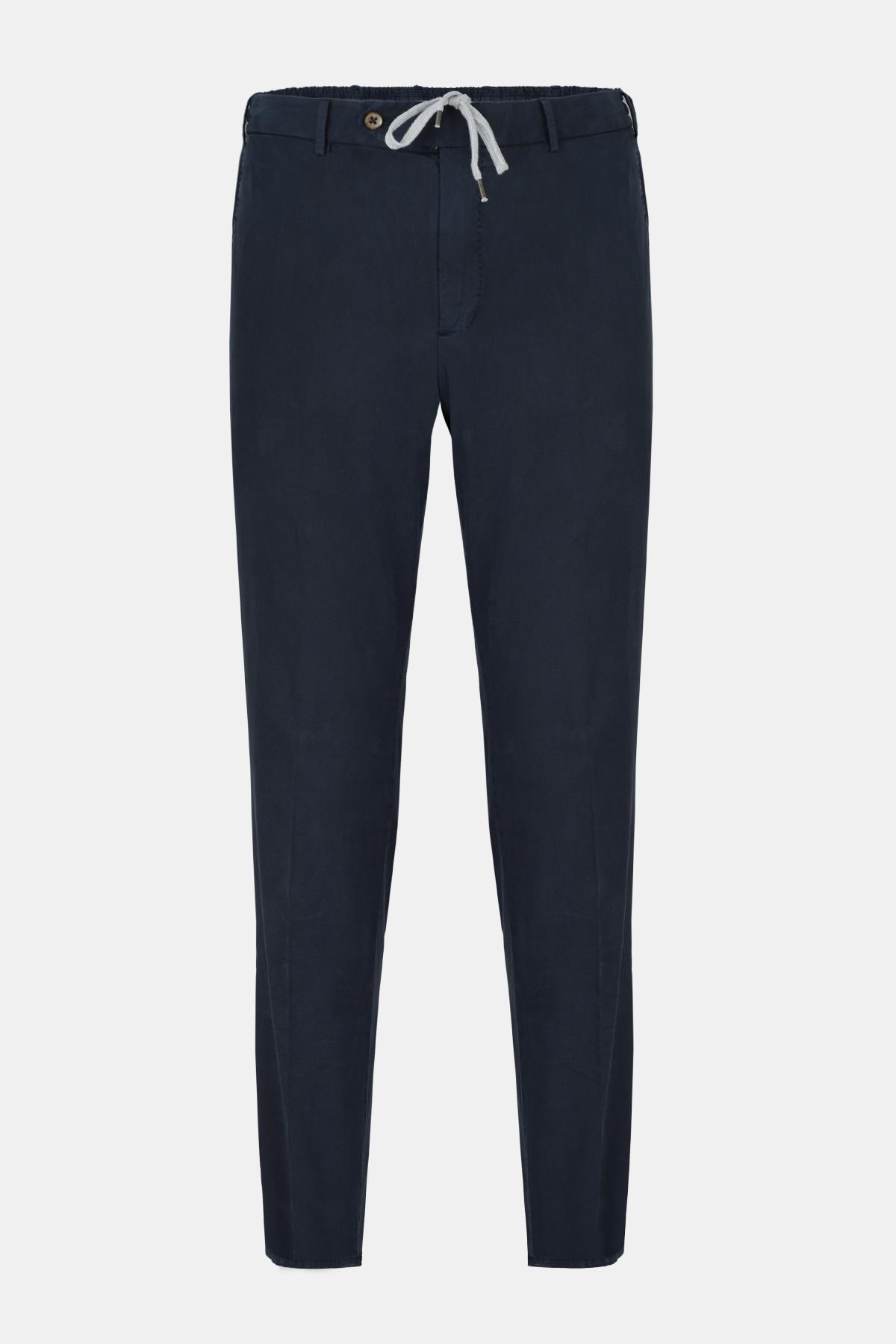 Erkek Lacivert Slim Fit Elastik Bel Lyocell Jogger Pantolon