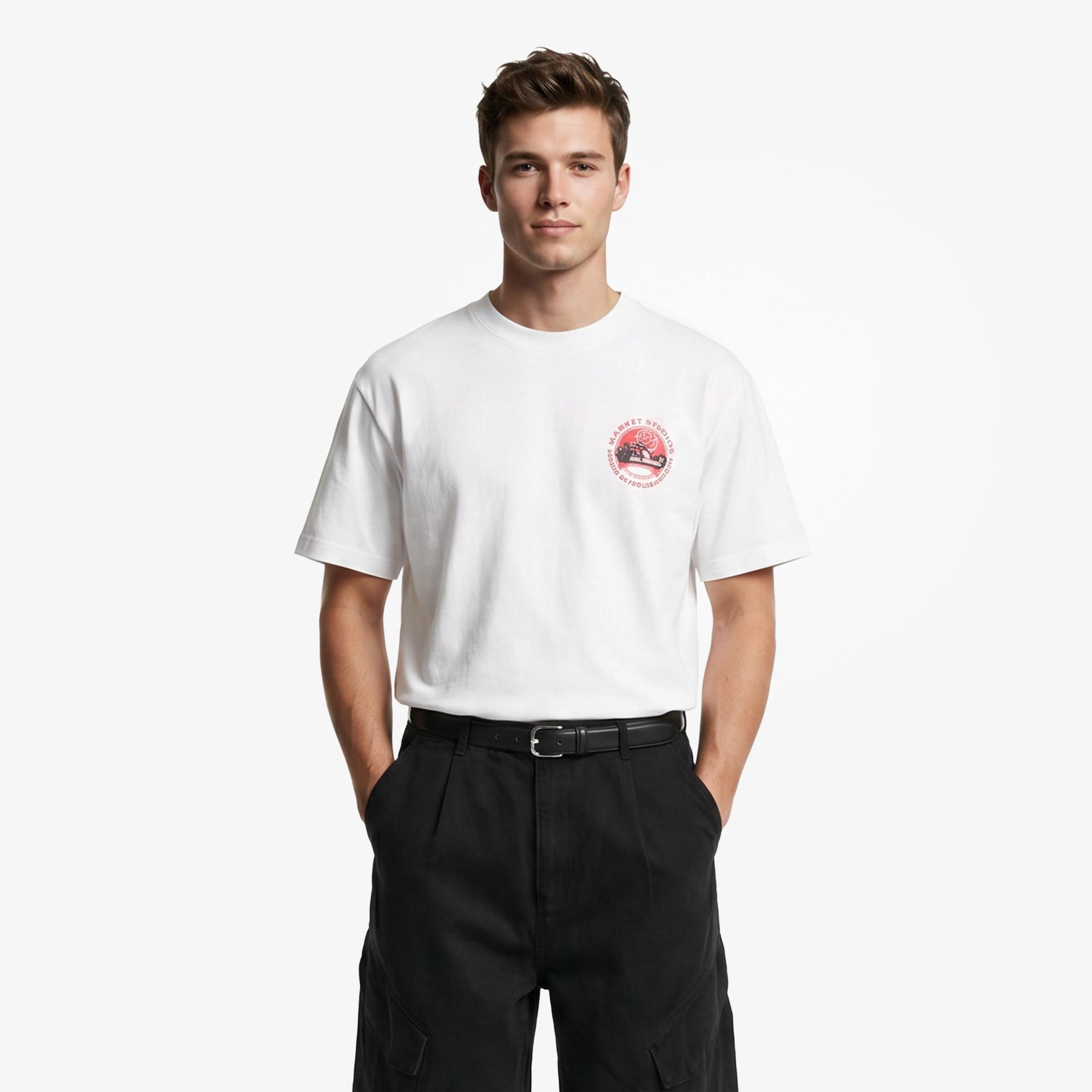 Market Have A Nice Race Erkek Beyaz T-Shirt