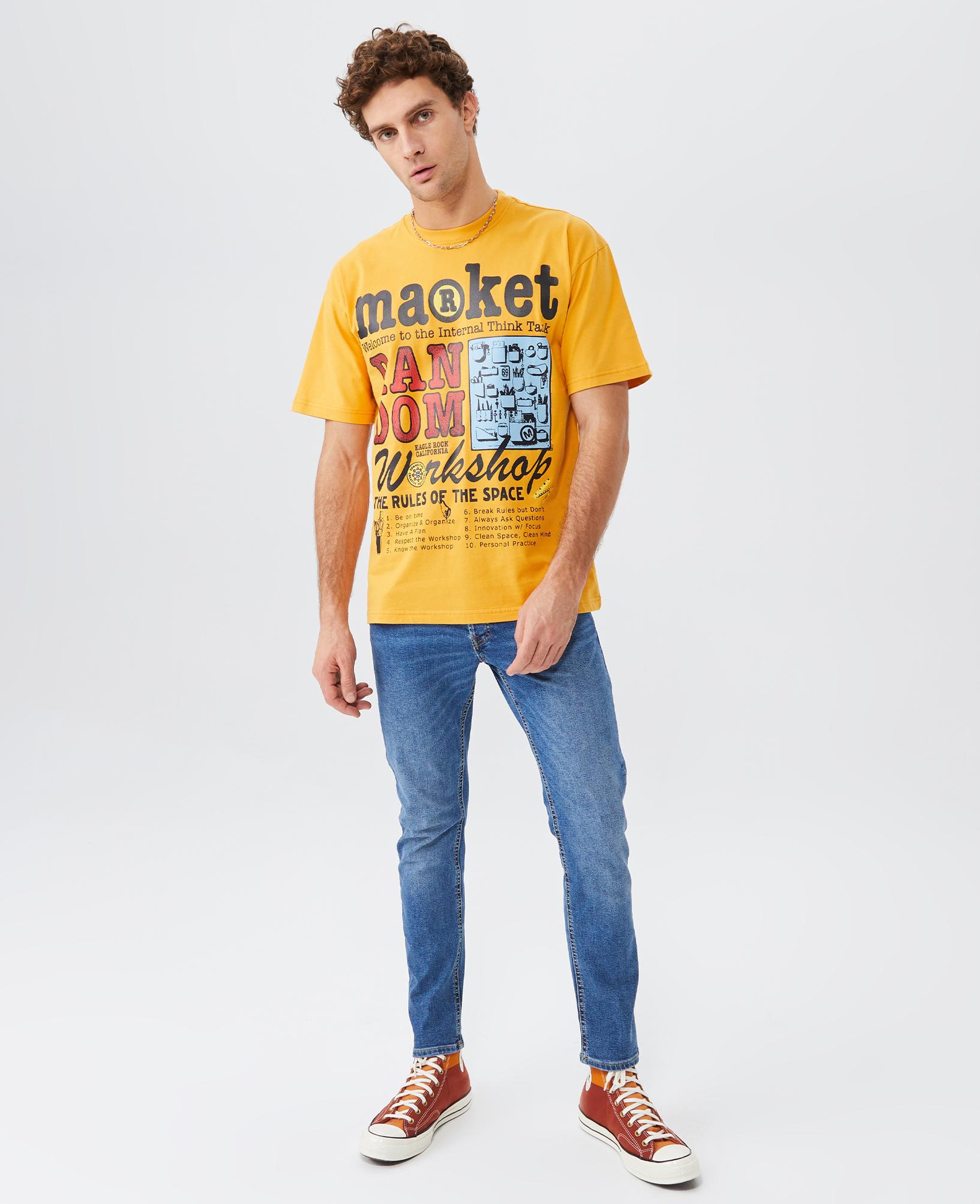 Market Random Workshop Think Erkek Sarı T-Shirt