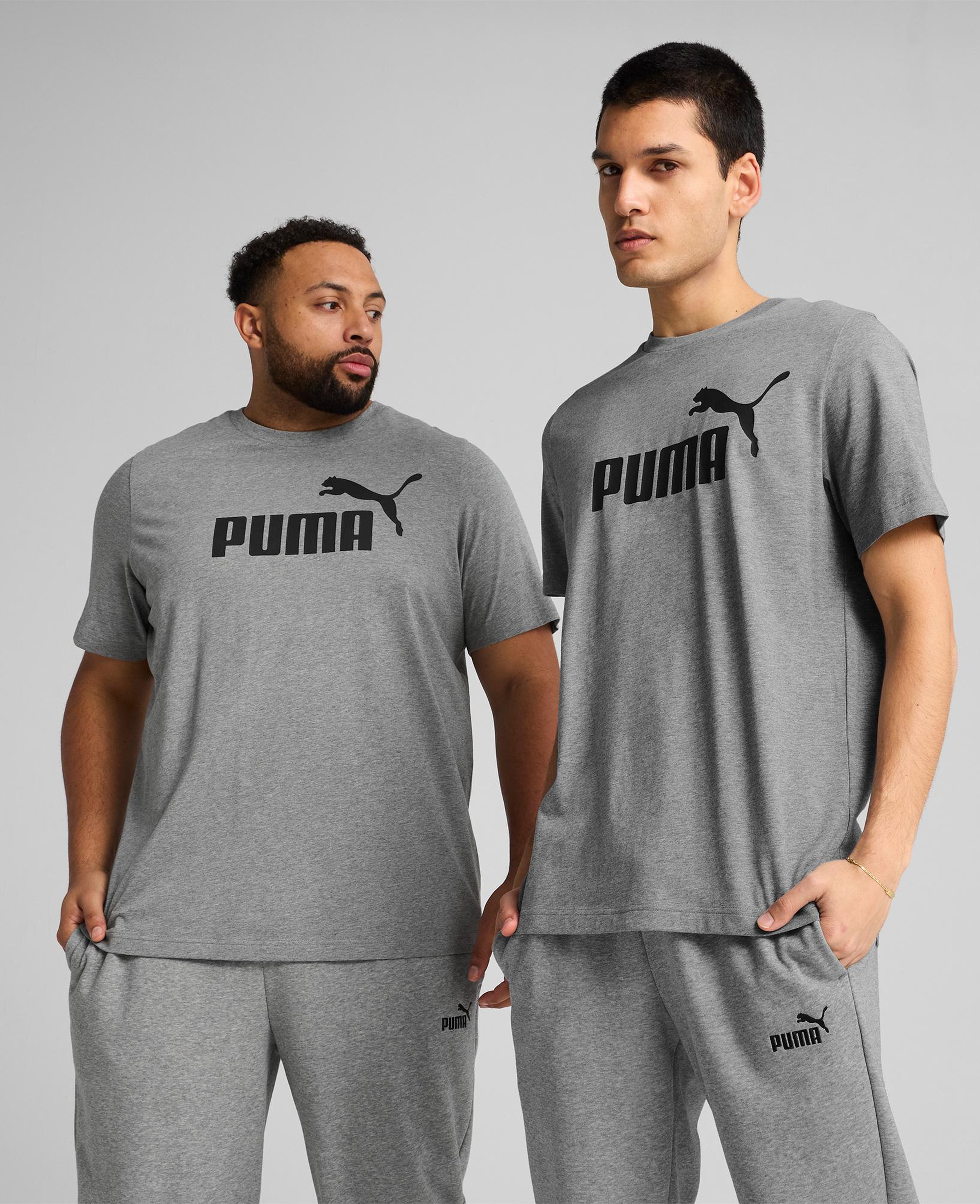 Puma Essentials No. 1 Logo  Erkek Gri T-Shirt