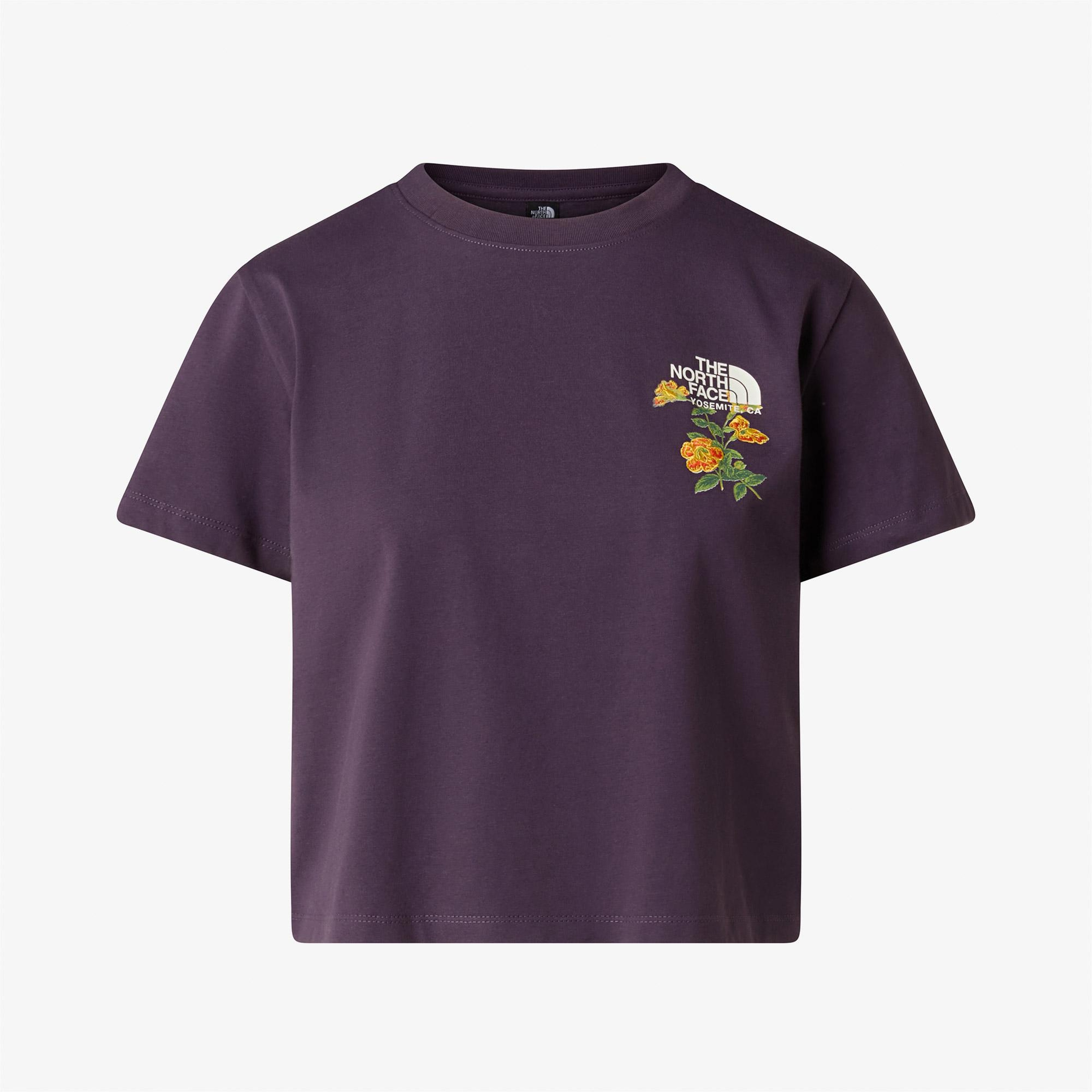The North Face Flora Embro Regular Kadın Mor T-Shirt