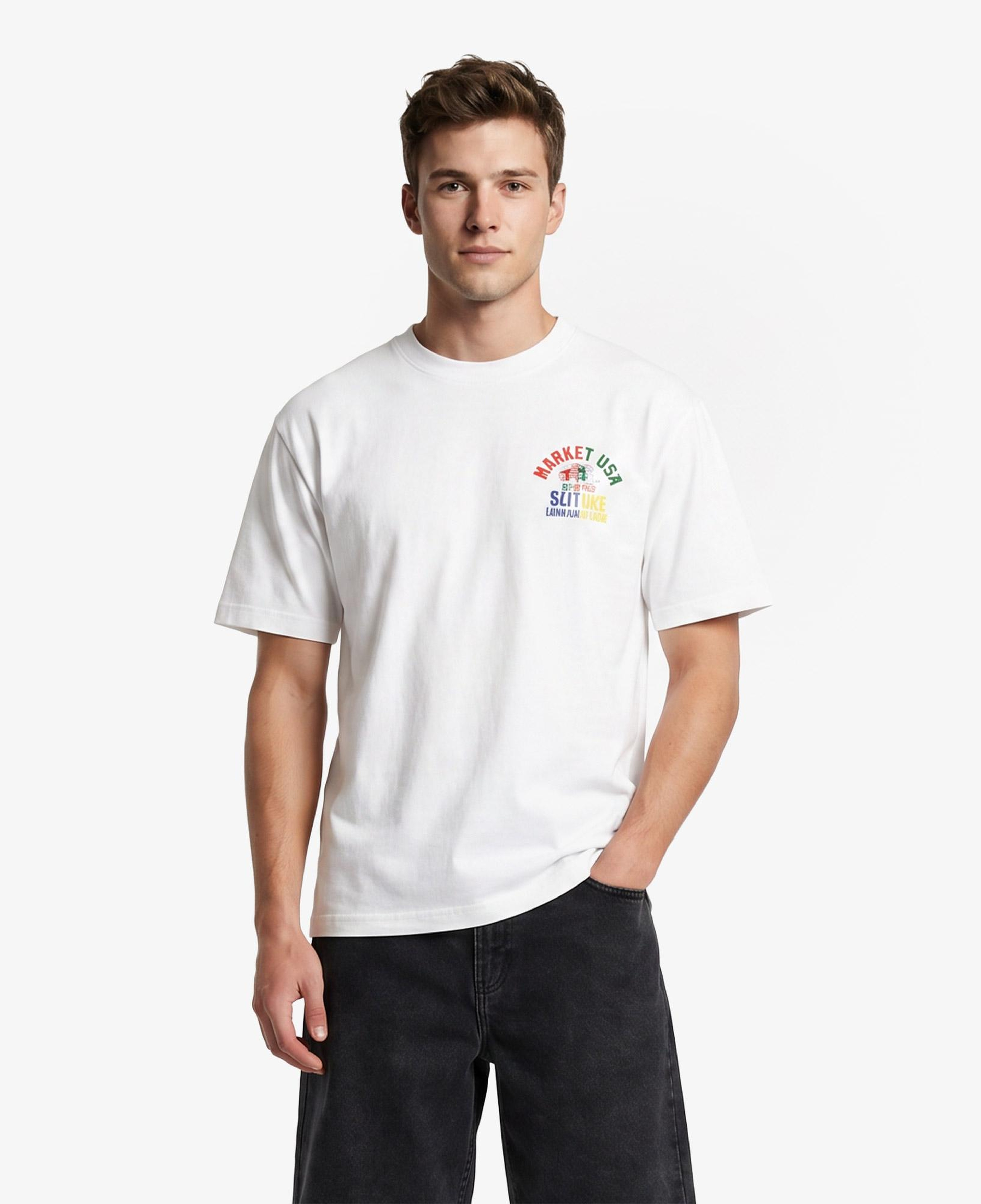 Market Smiley Foul Play Erkek Beyaz T-Shirt