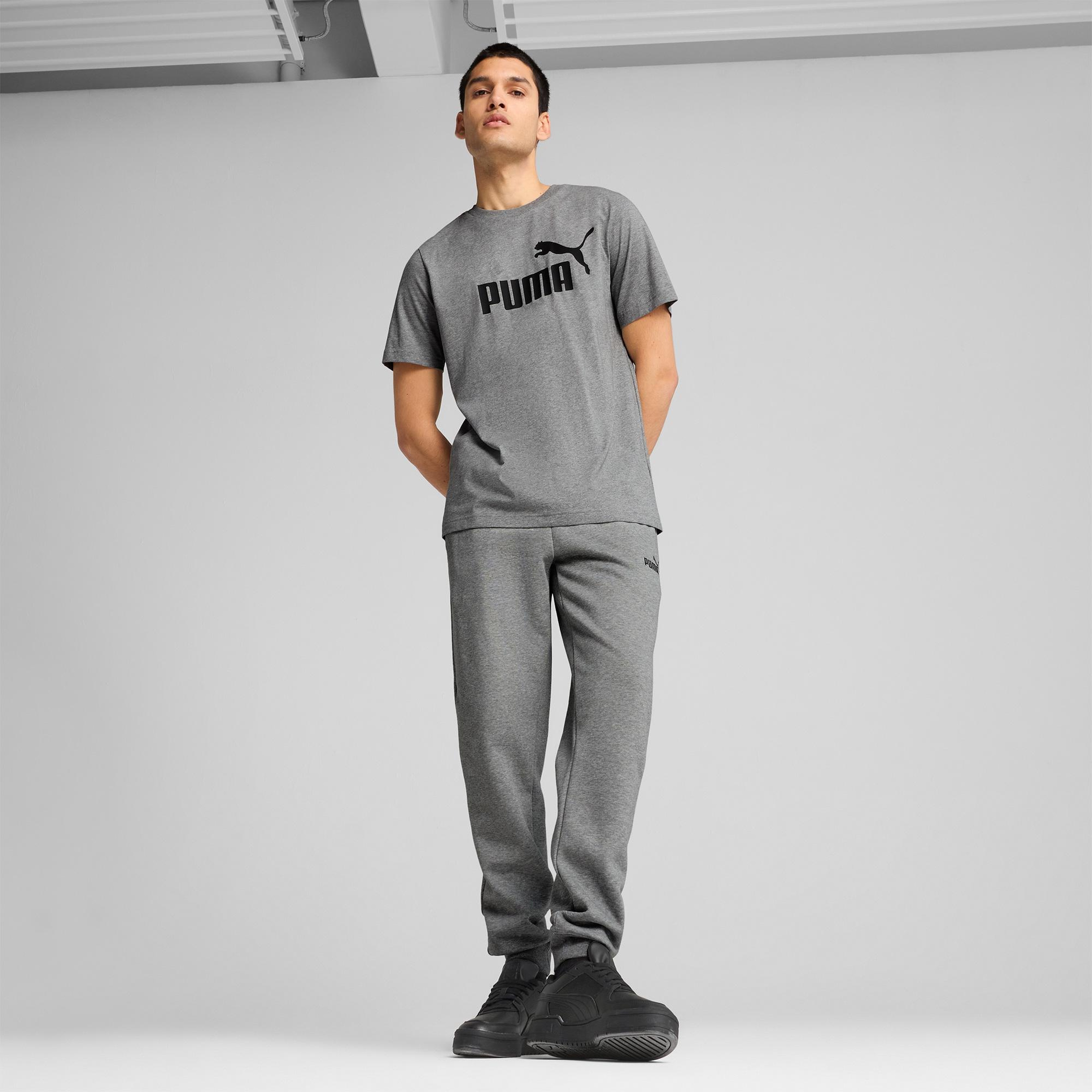 Puma Essentials No. 1 Logo  Erkek Gri T-Shirt