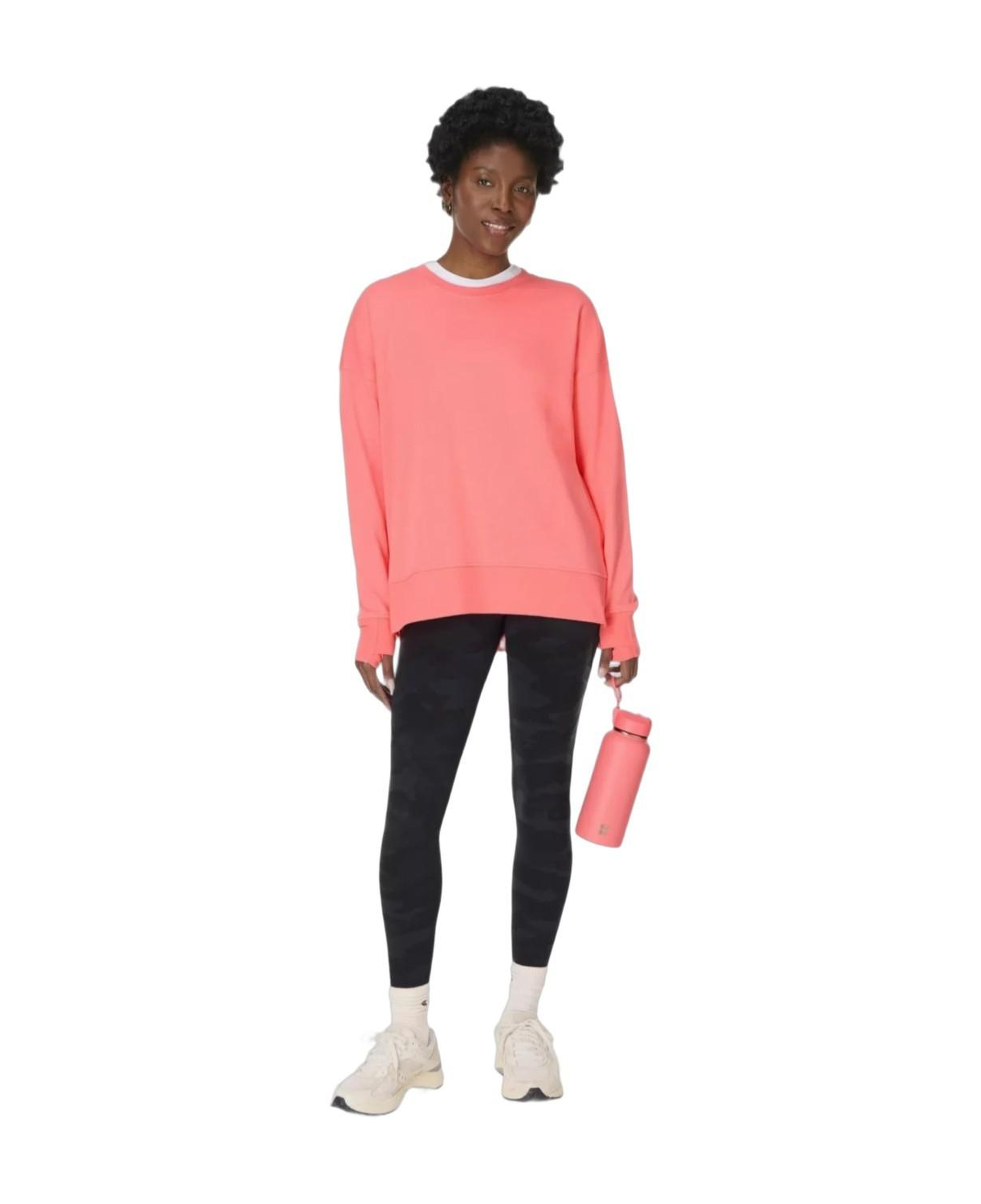 Sweaty Betty After Class Longline Sweatshir Kadın Pembe Sweat