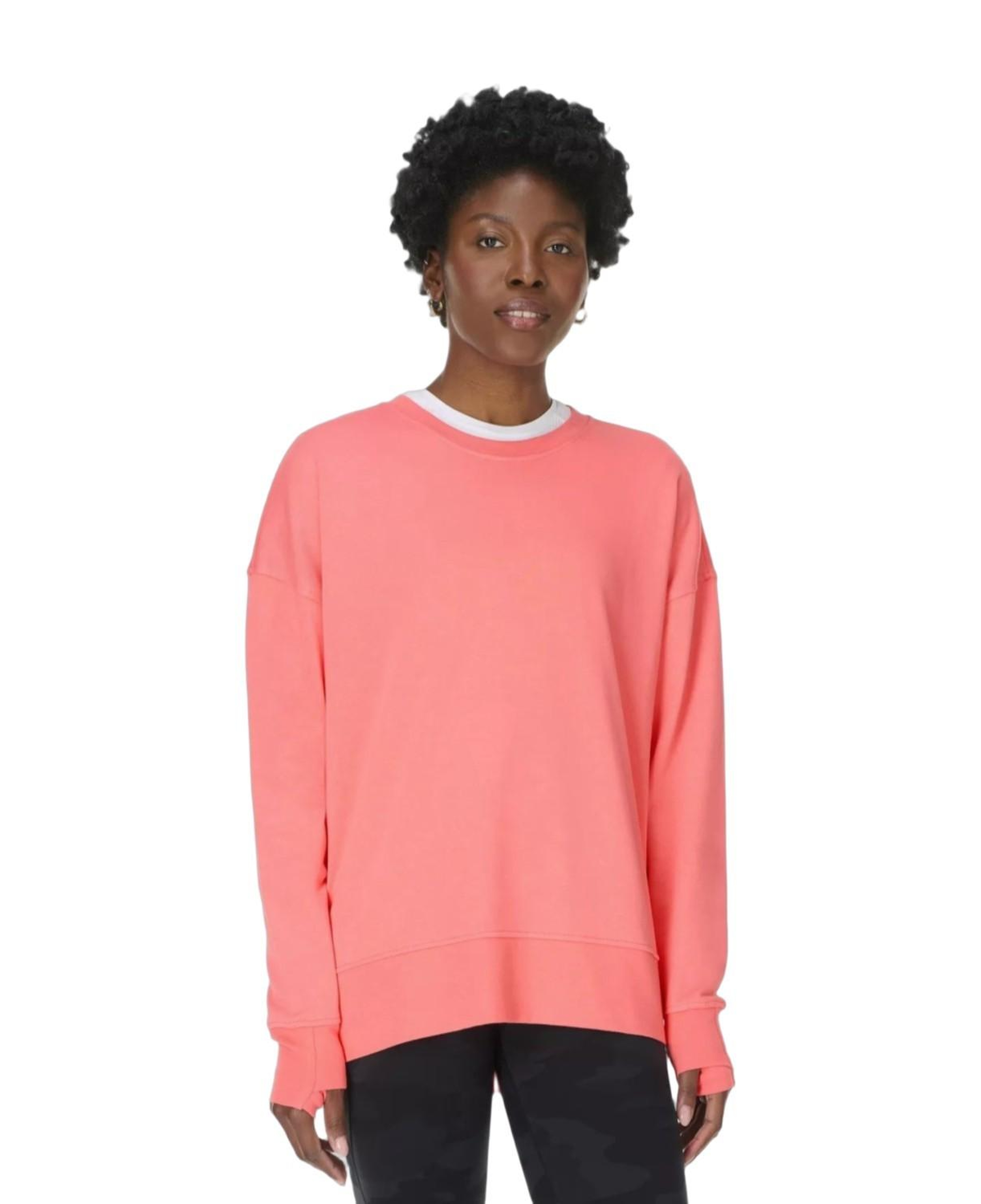 Sweaty Betty After Class Longline Sweatshir Kadın Pembe Sweat