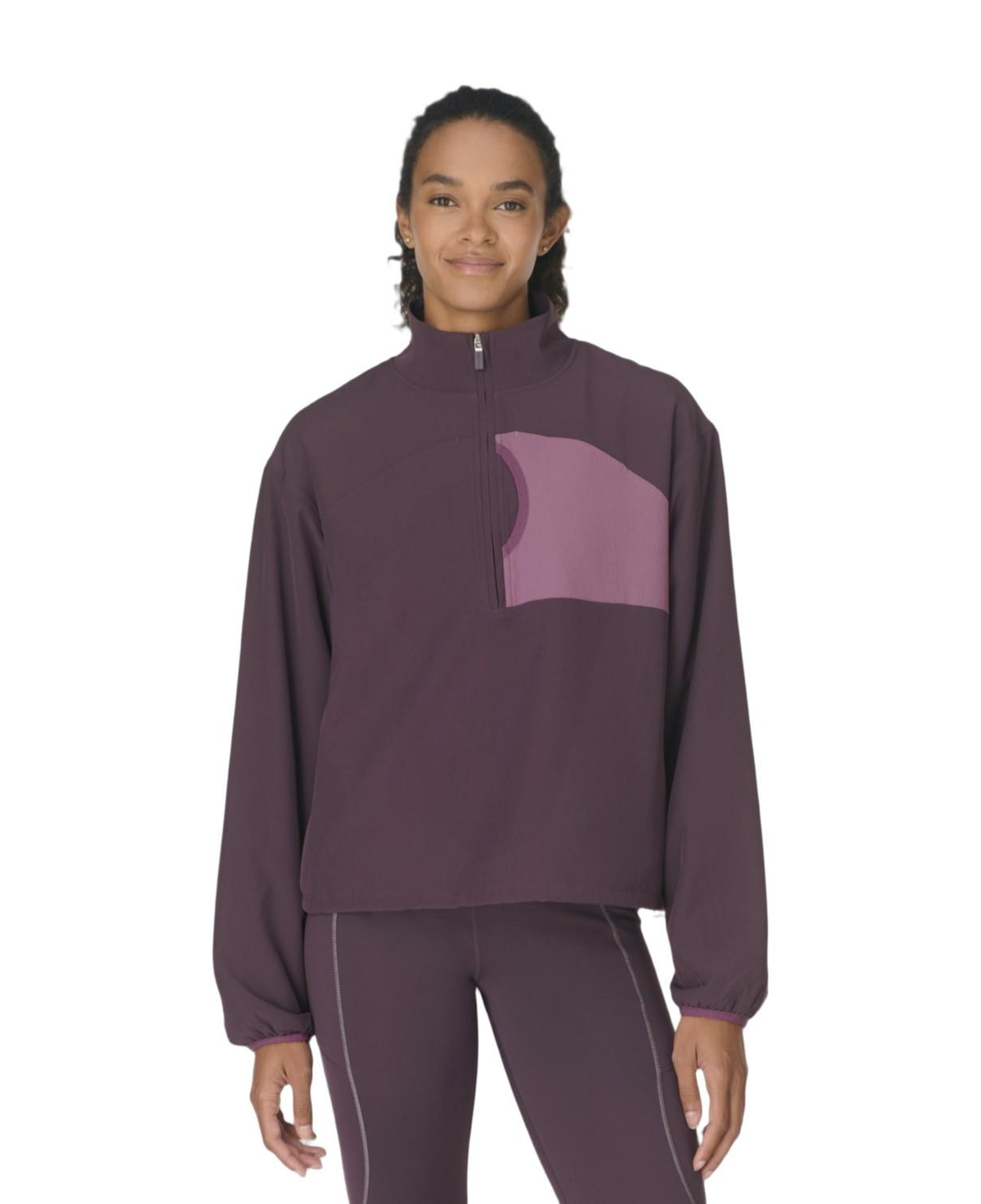 Sweaty Betty Fleece Lined Popover Kadın Mor Polar