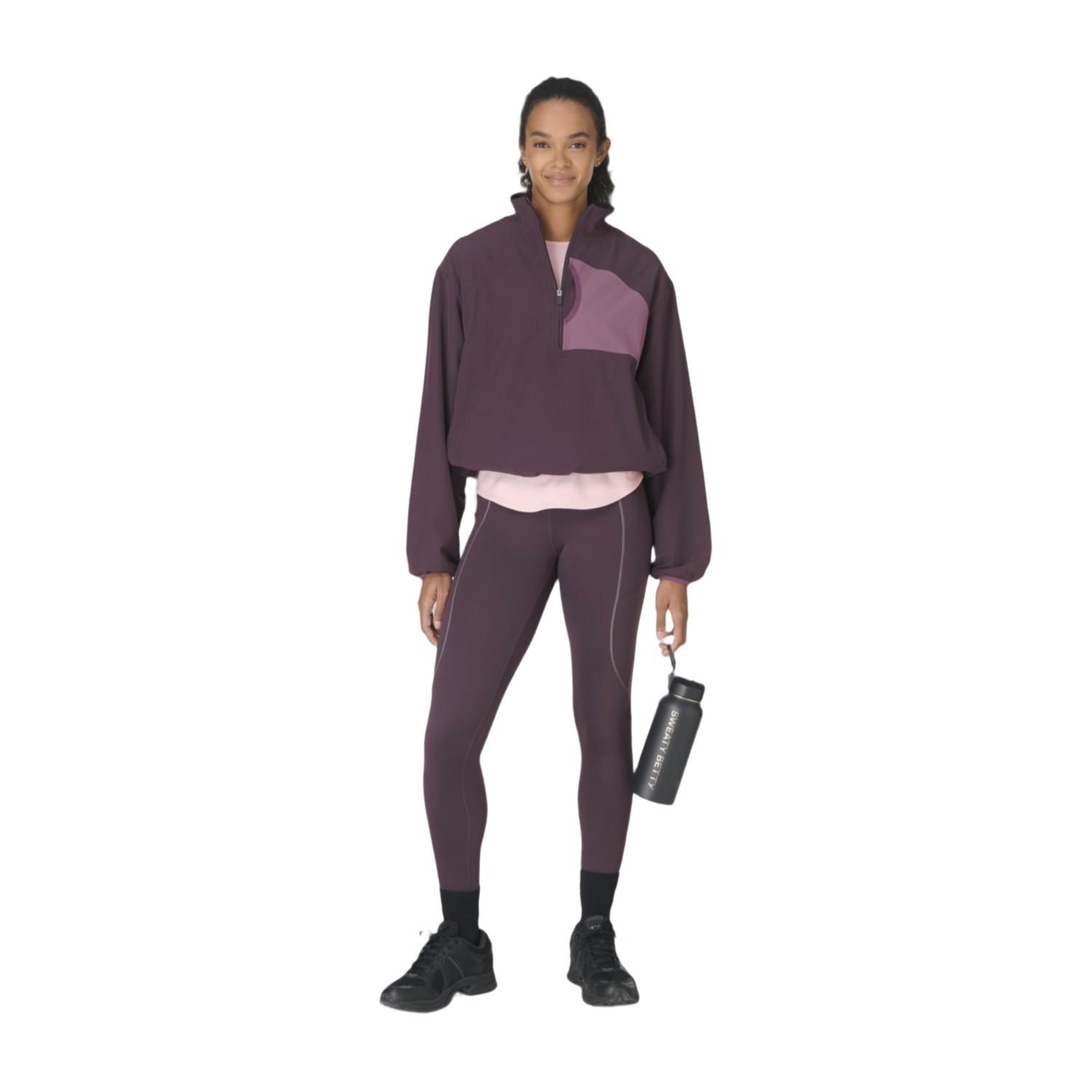 Sweaty Betty Fleece Lined Popover Kadın Mor Polar