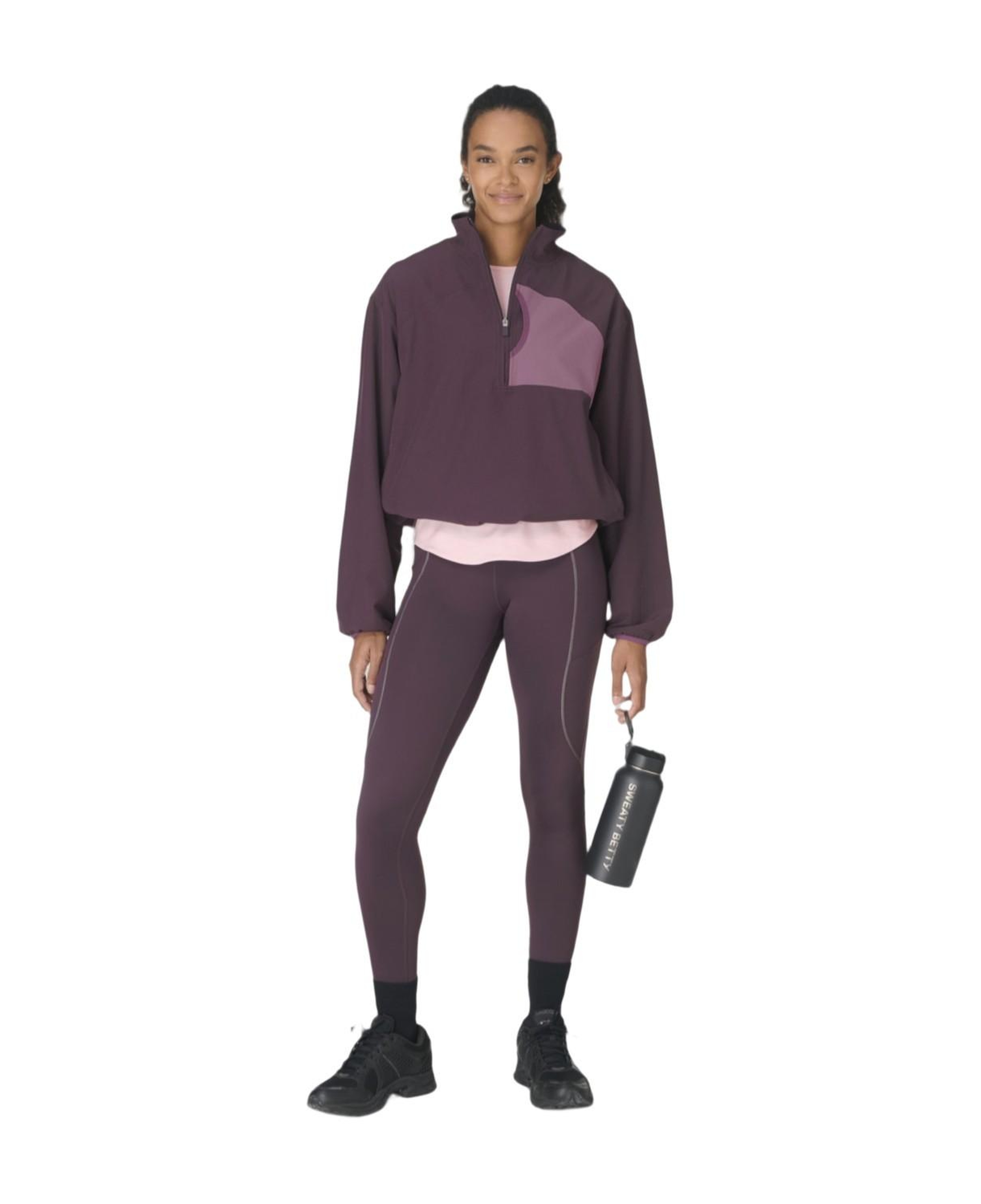 Sweaty Betty Fleece Lined Popover Kadın Mor Polar