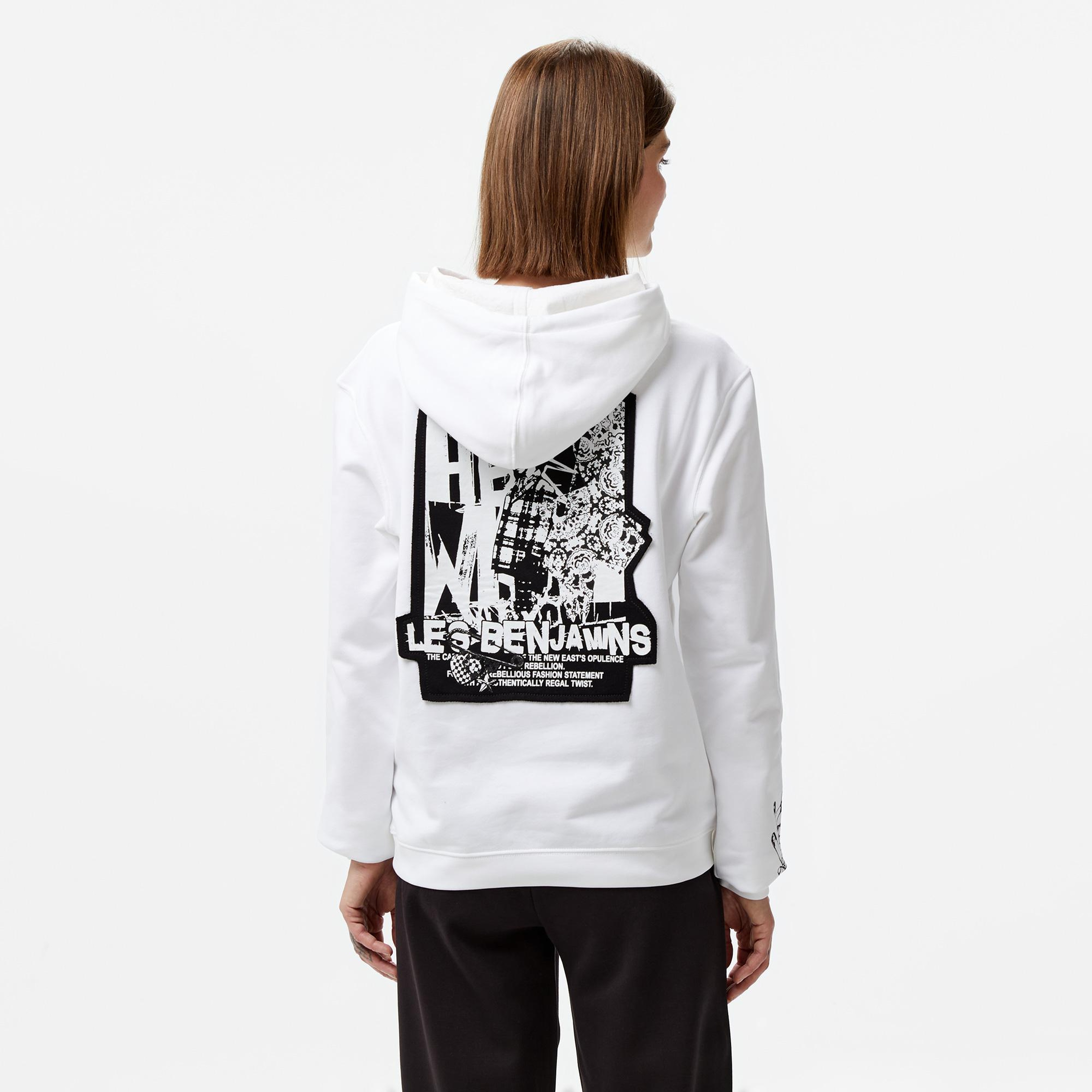 Les Benjamins 003 Kadın Beyaz Sweatshirt