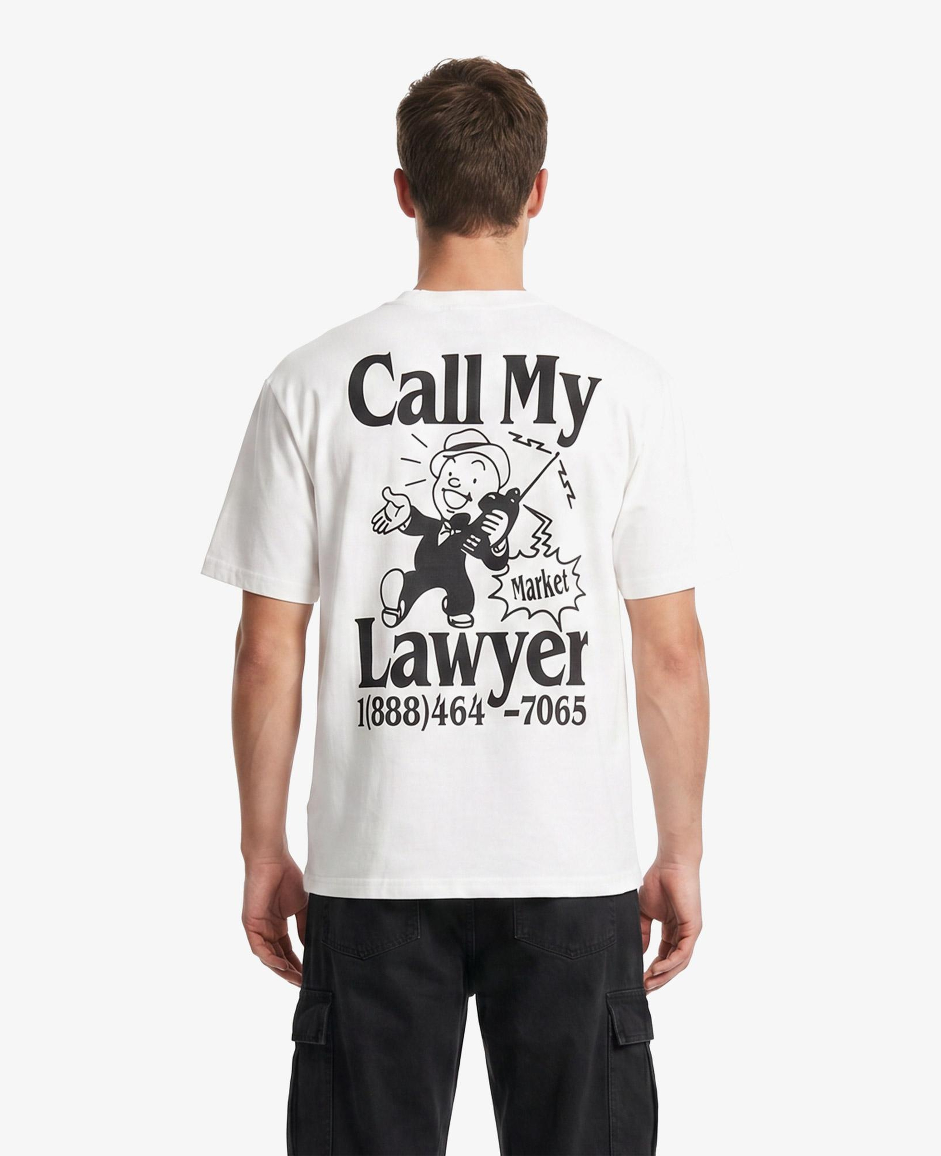 Market Walking And Talking Lawyer Erkek Beyaz T-Shirt