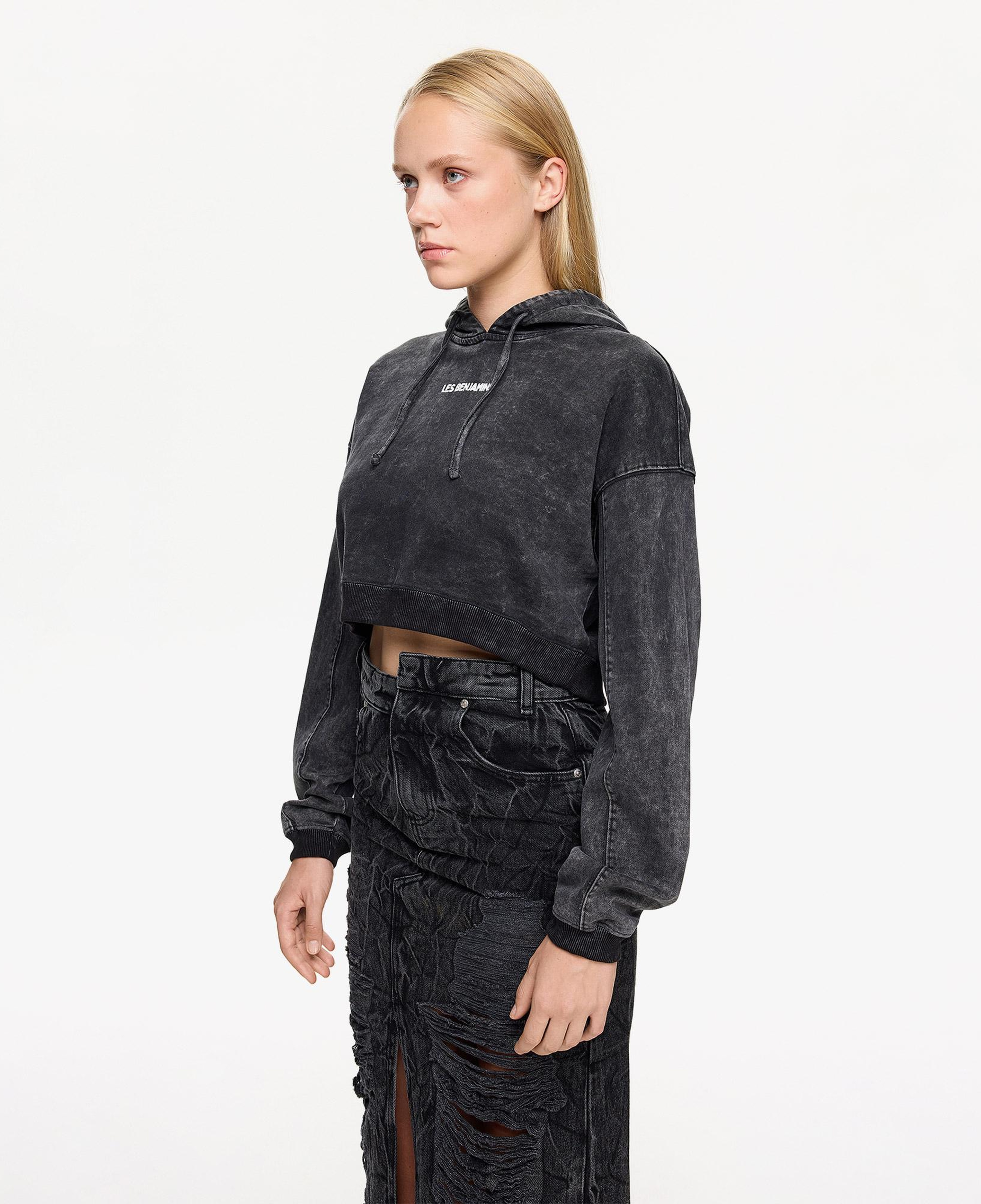 Les Benjamins 007 Kadın Siyah Sweatshirt