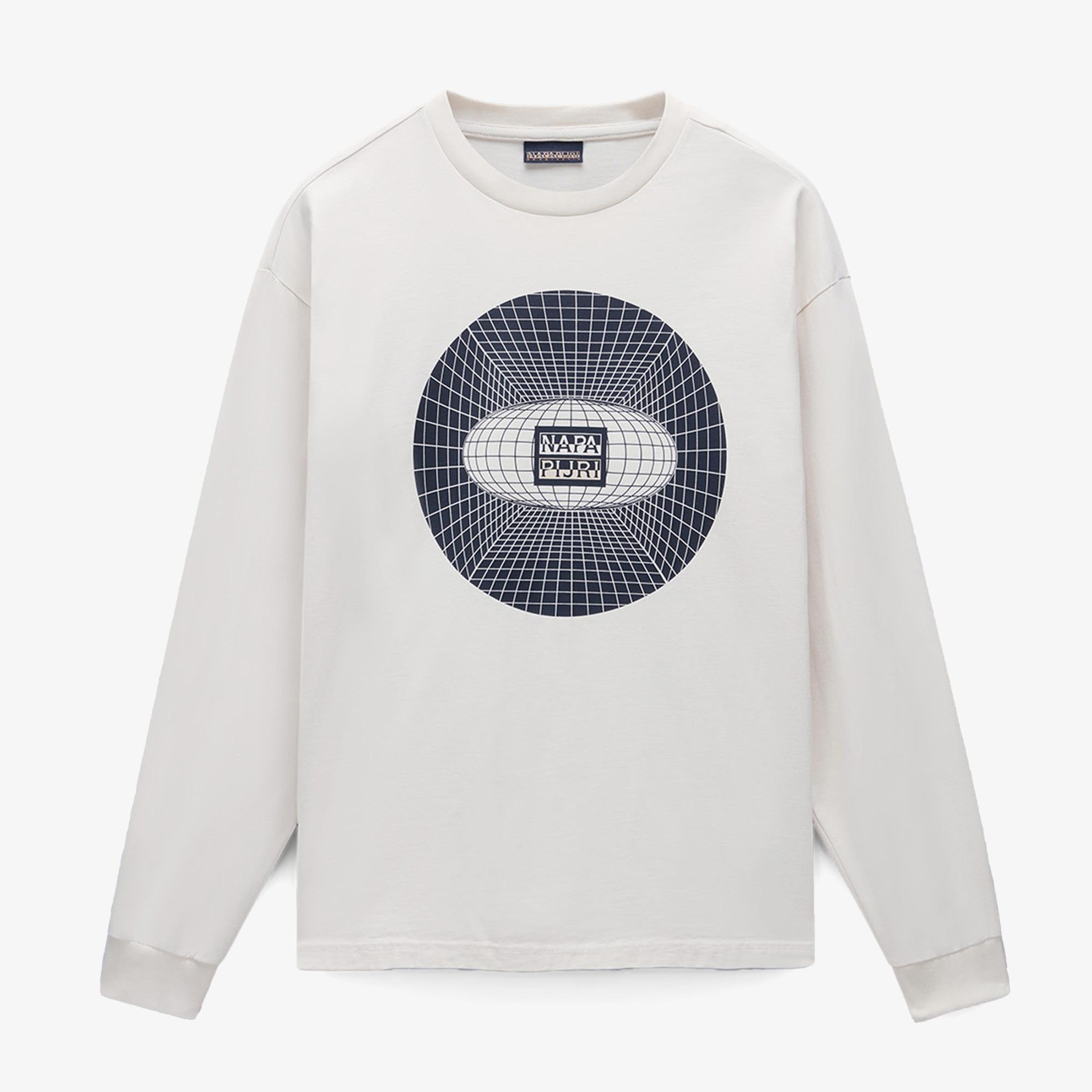 Napapijri S-Jaman Ls Erkek Beyaz T-Shirt