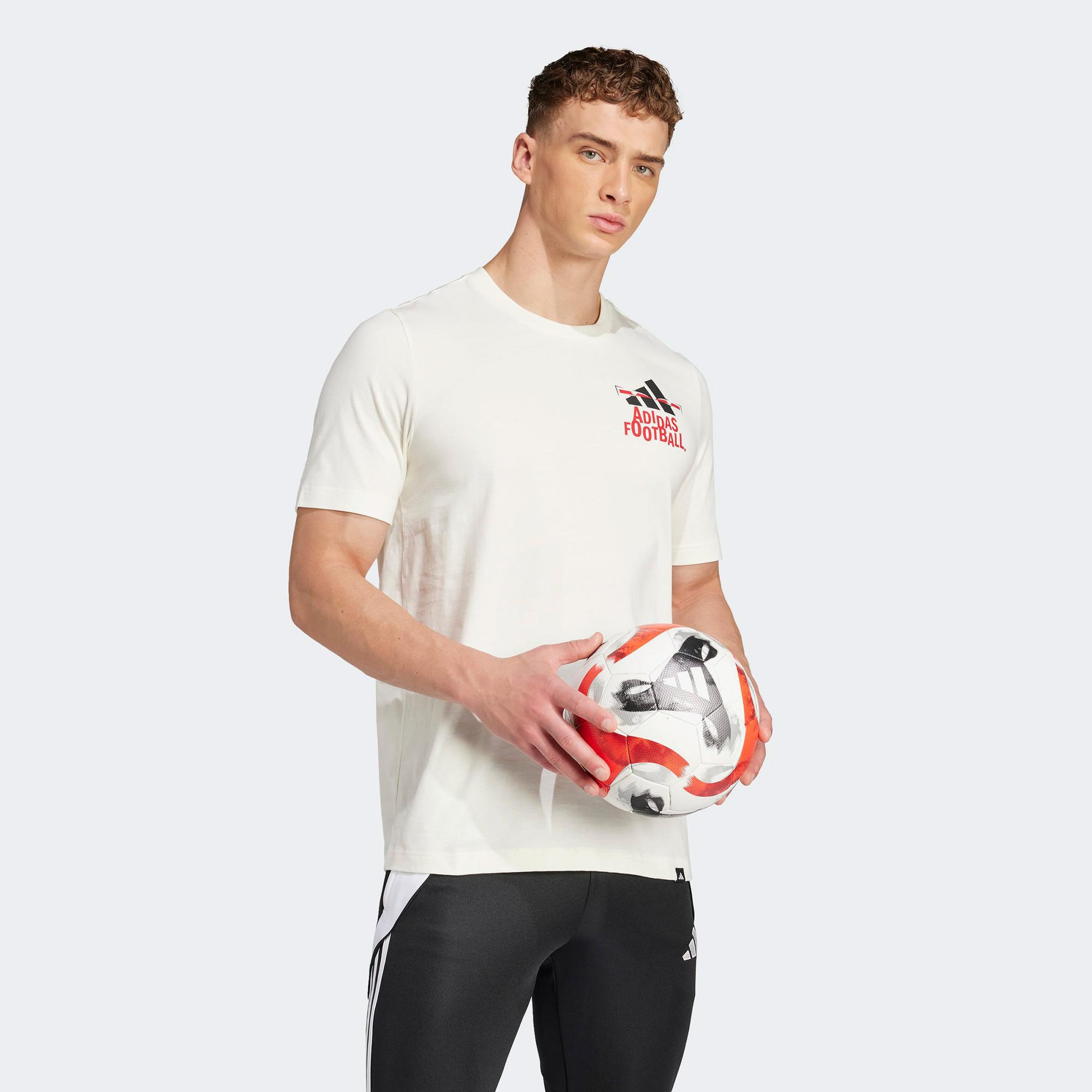 adidas Fun Slogan Erkek Beyaz T-Shirt
