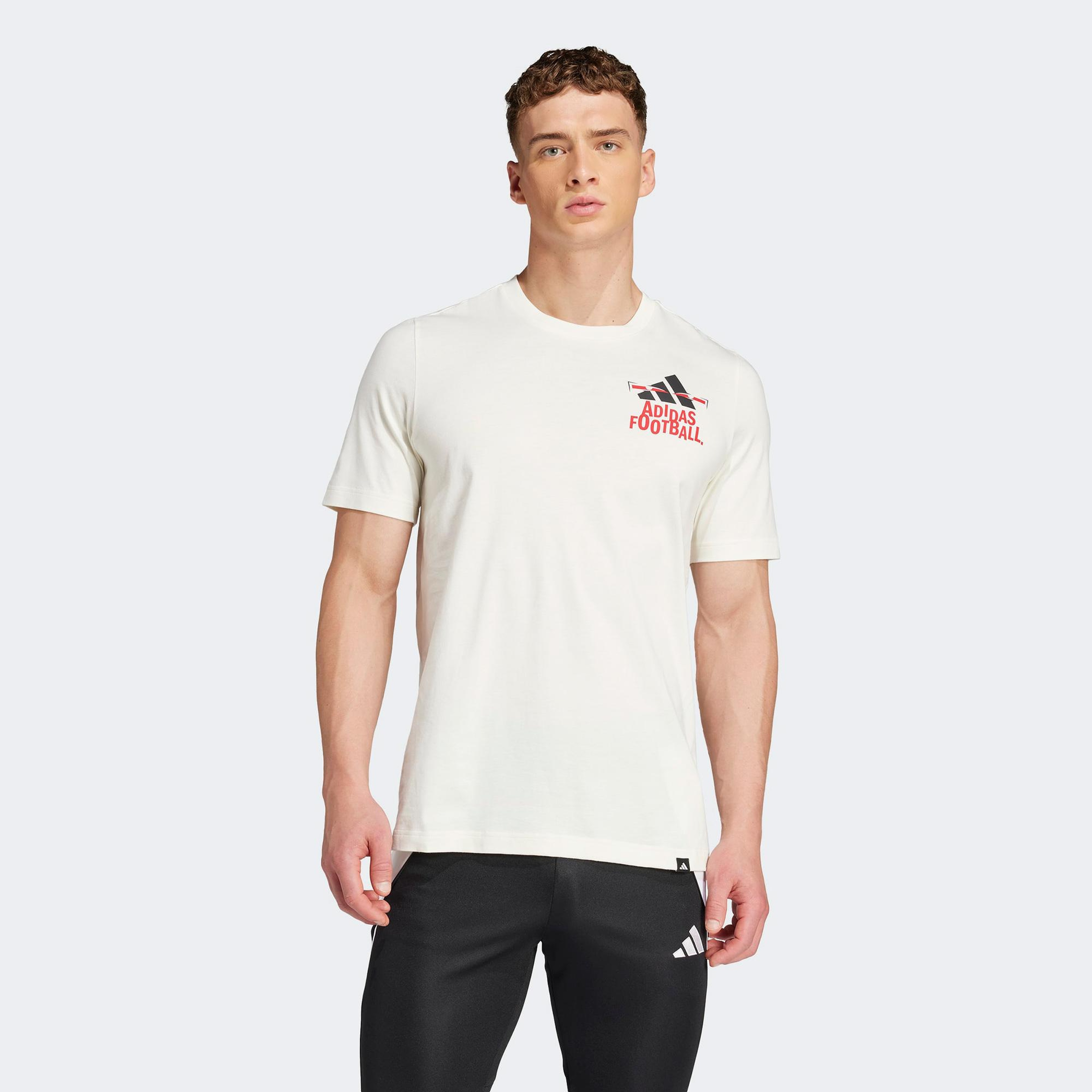 adidas Fun Slogan Erkek Beyaz T-Shirt
