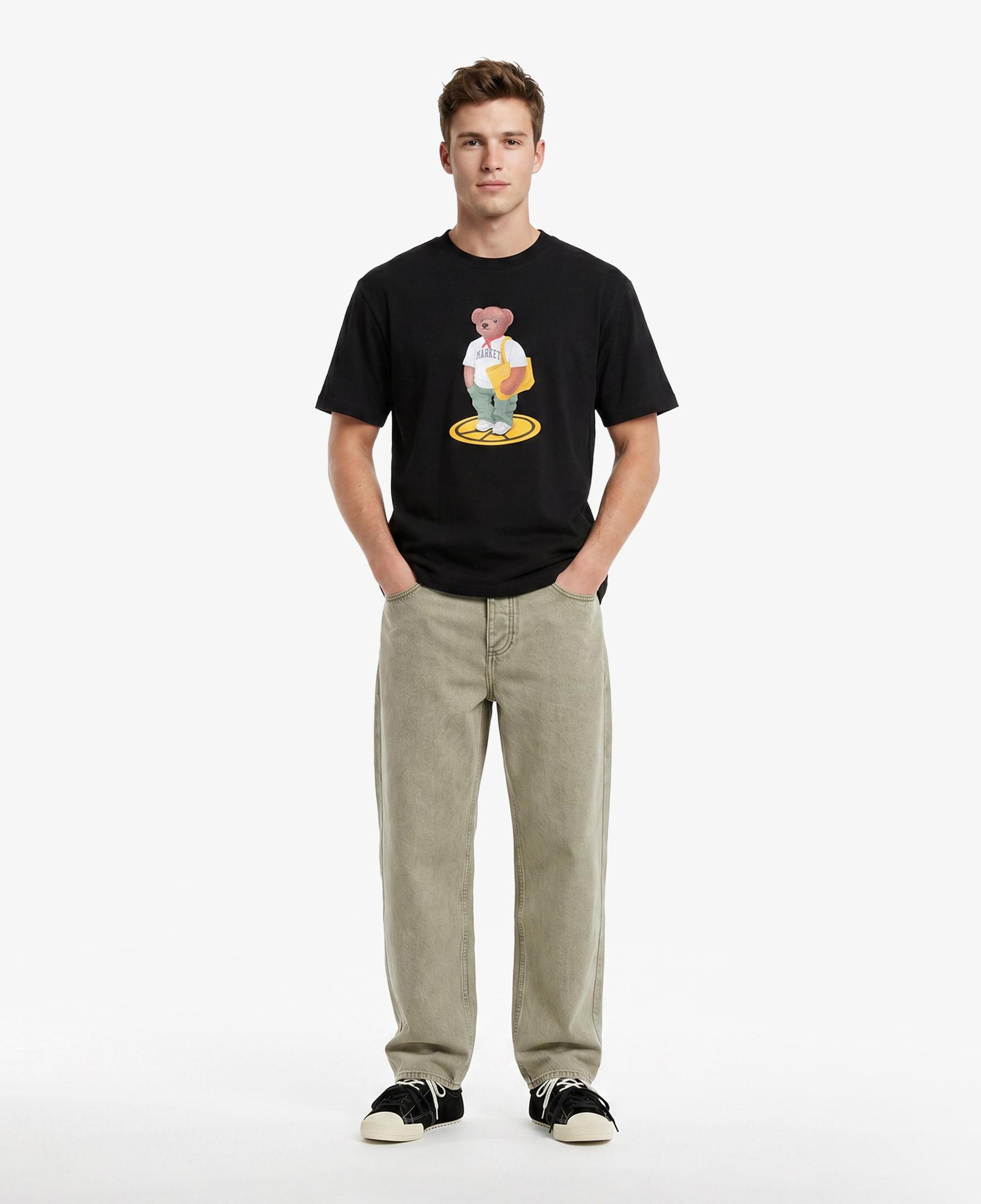 Market Stand For Peace Bear Erkek Siyah T-Shirt