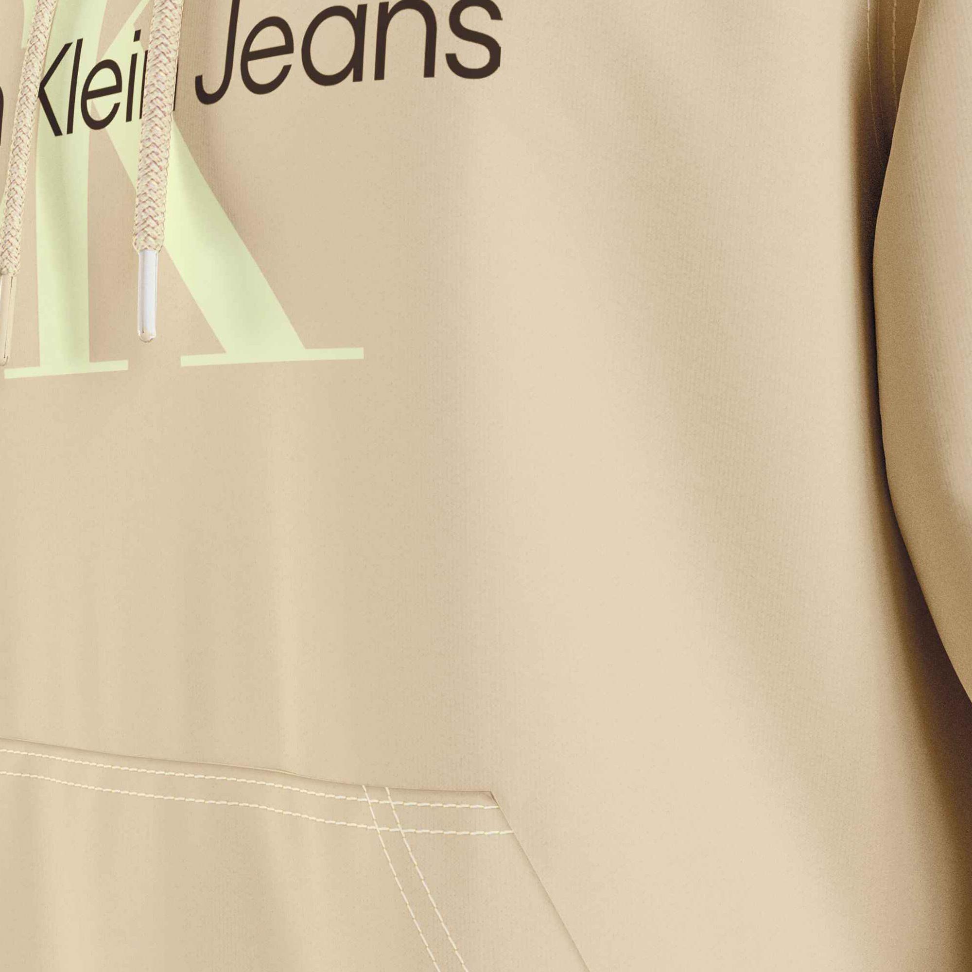 Calvin Klein Jeans Core Essentials Erkek Bej Sweatshirt