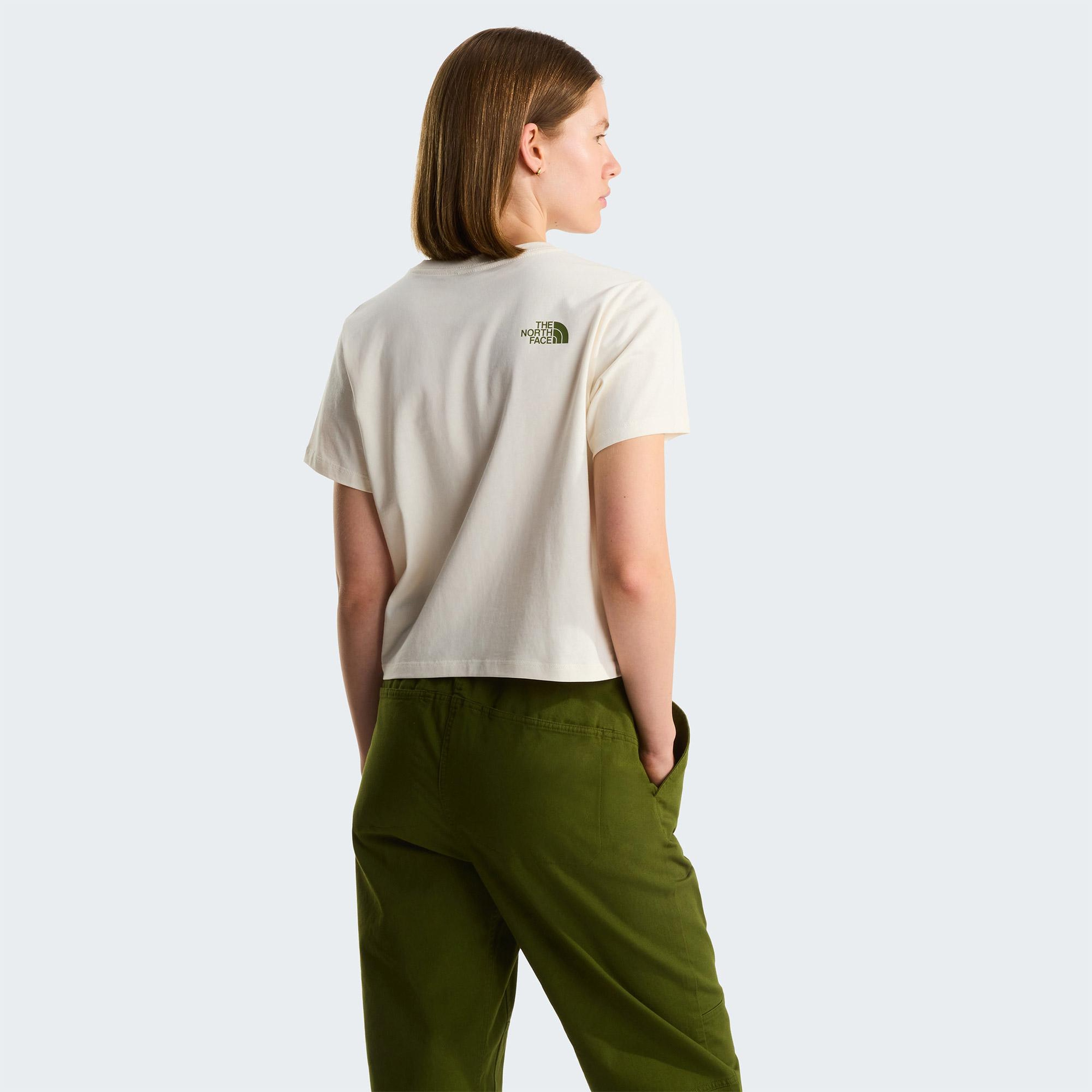 The North Face Flora Embro Regular Kadın Beyaz T-Shirt