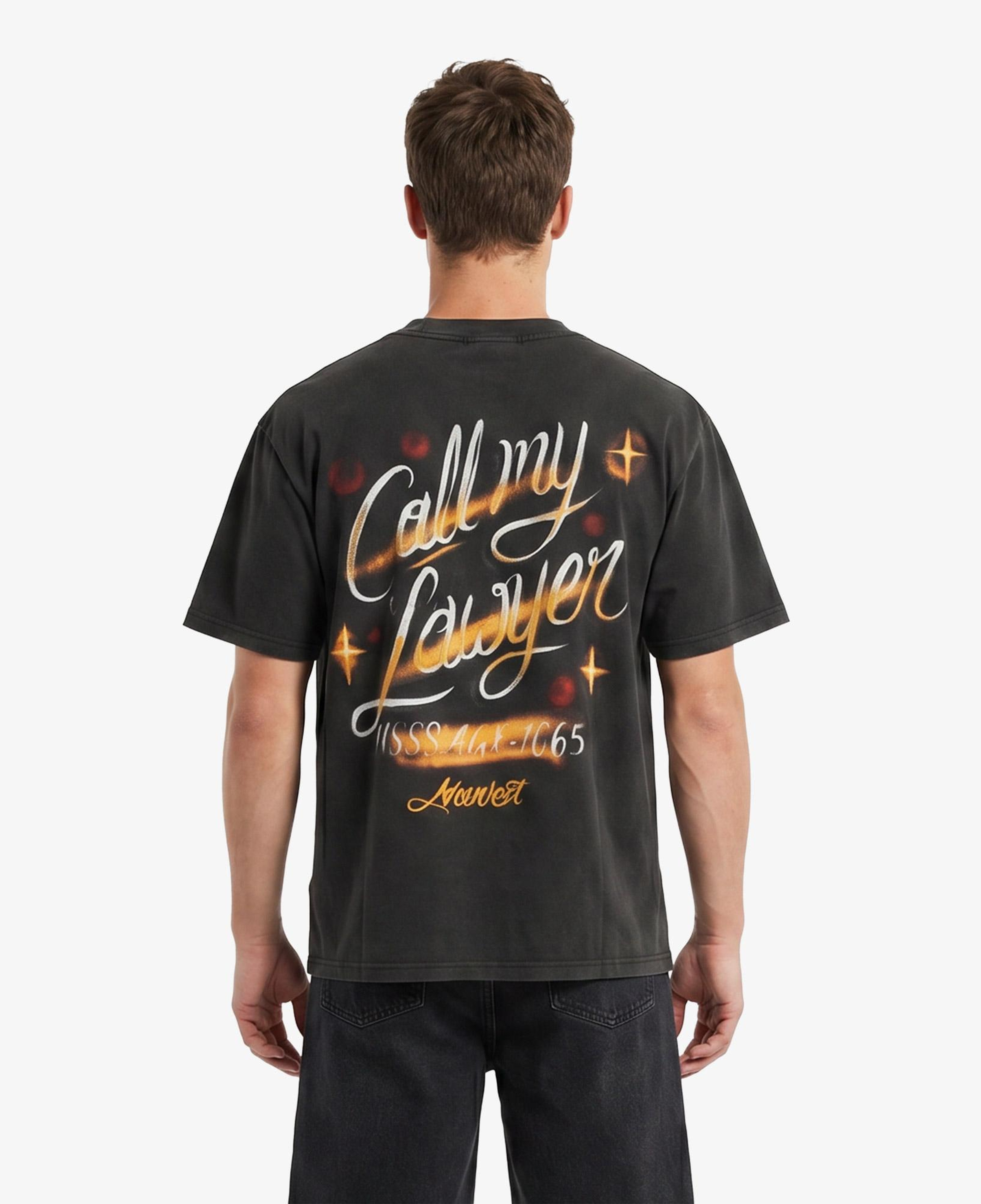 Market Airbrush Call My Lawyer Erkek Siyah T-Shirt