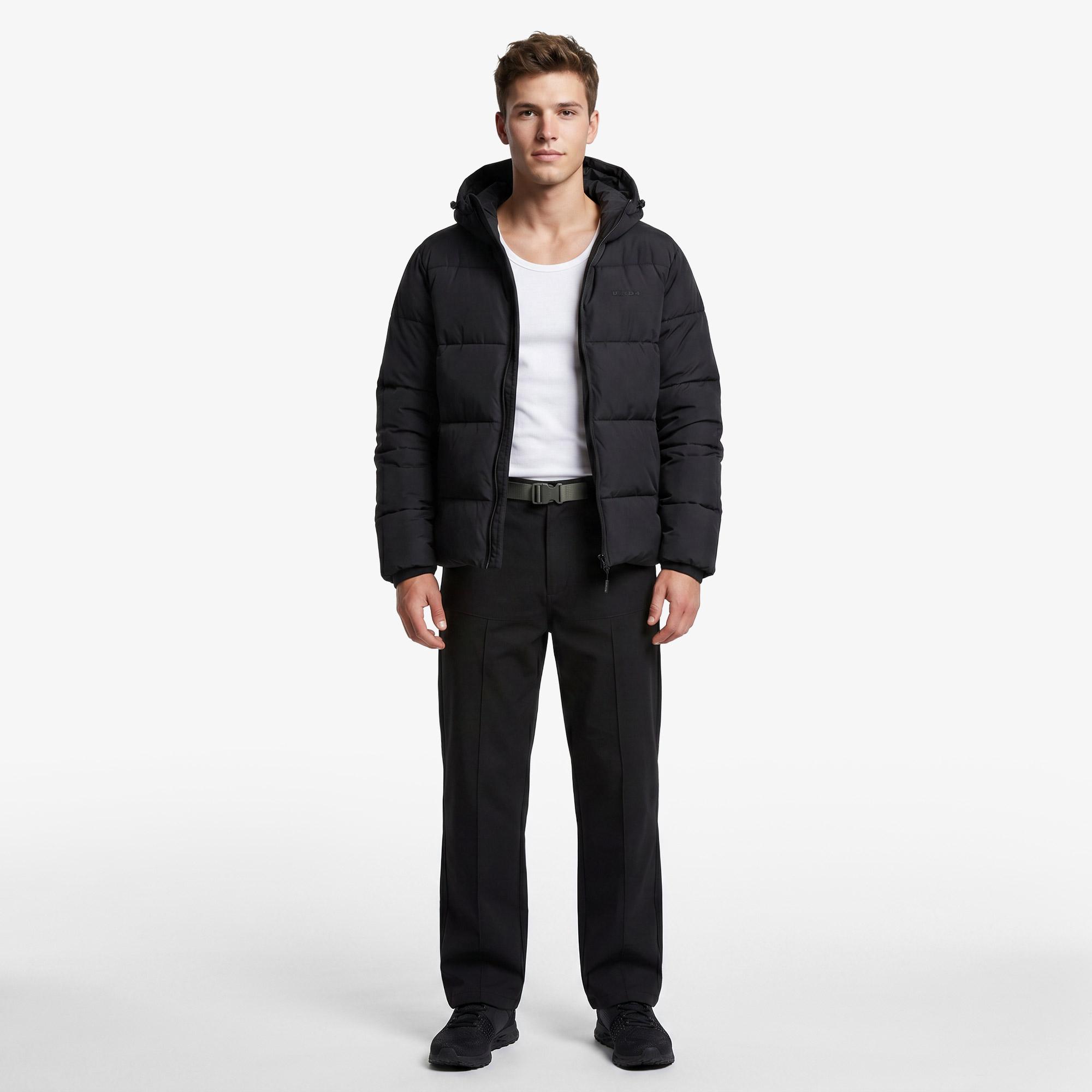 UNITED4 Regular Fit Erkek Siyah Mont