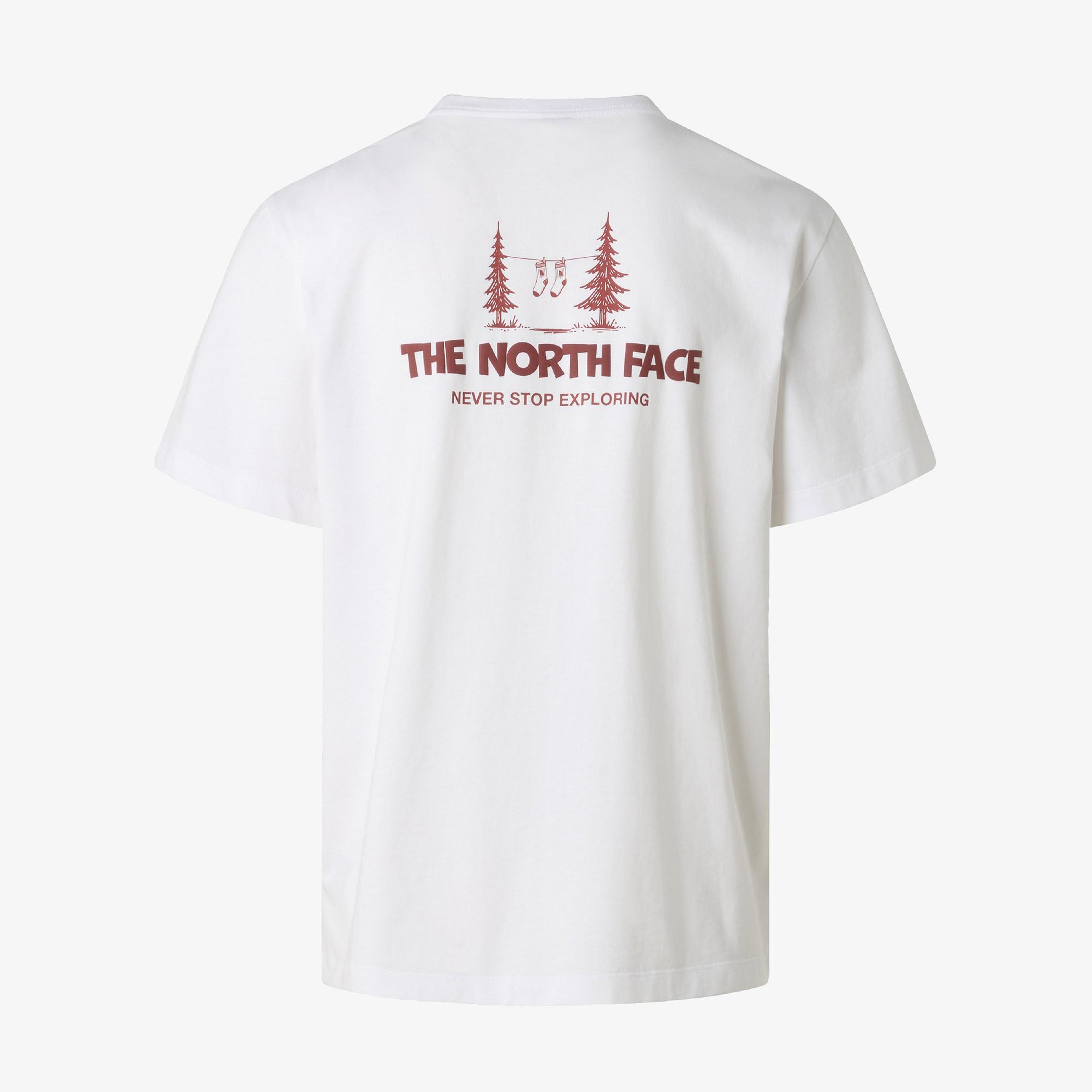 The North Face Camping Relaxed Erkek Beyaz T-Shirt