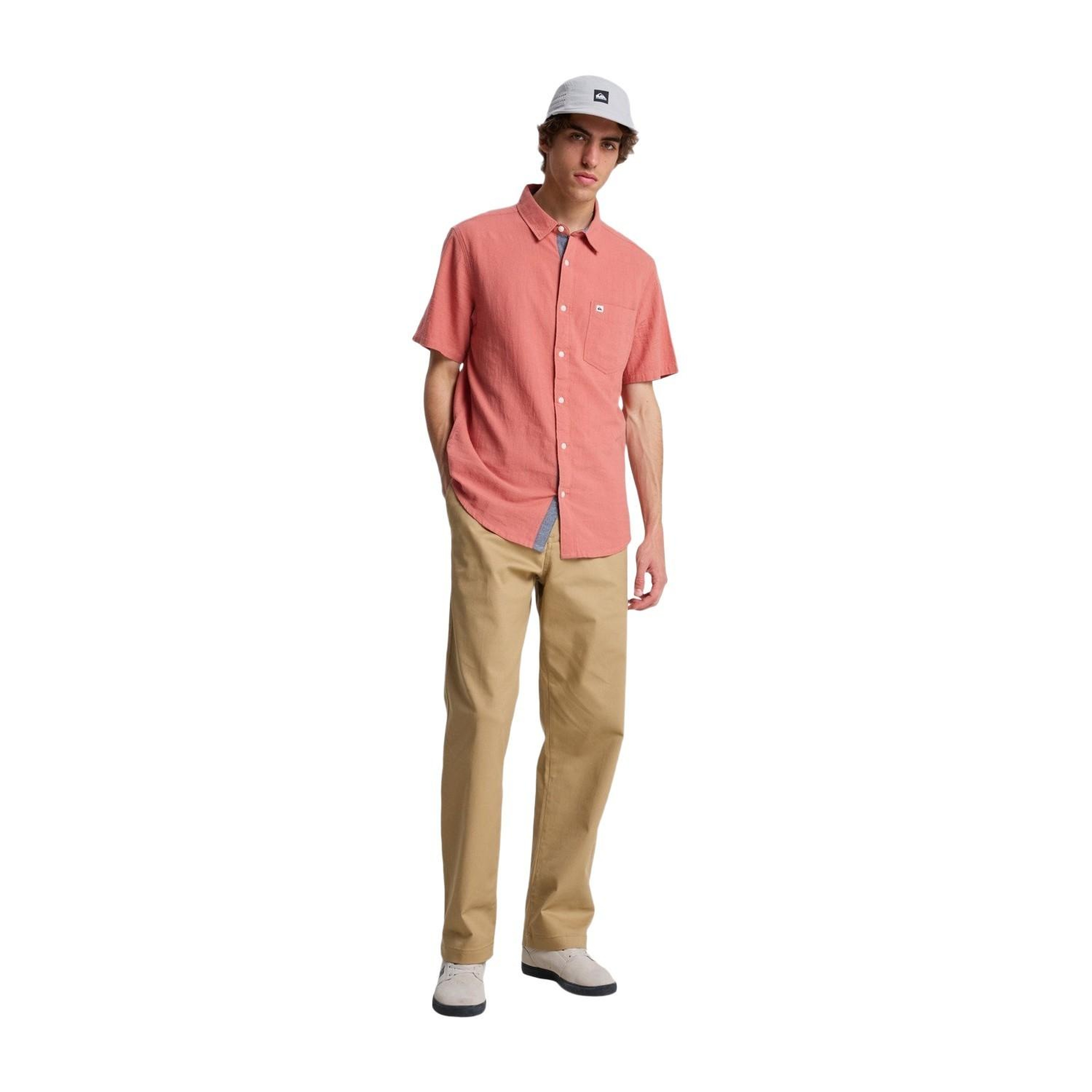Quiksilver Timebox Erkek Pembe Gömlek