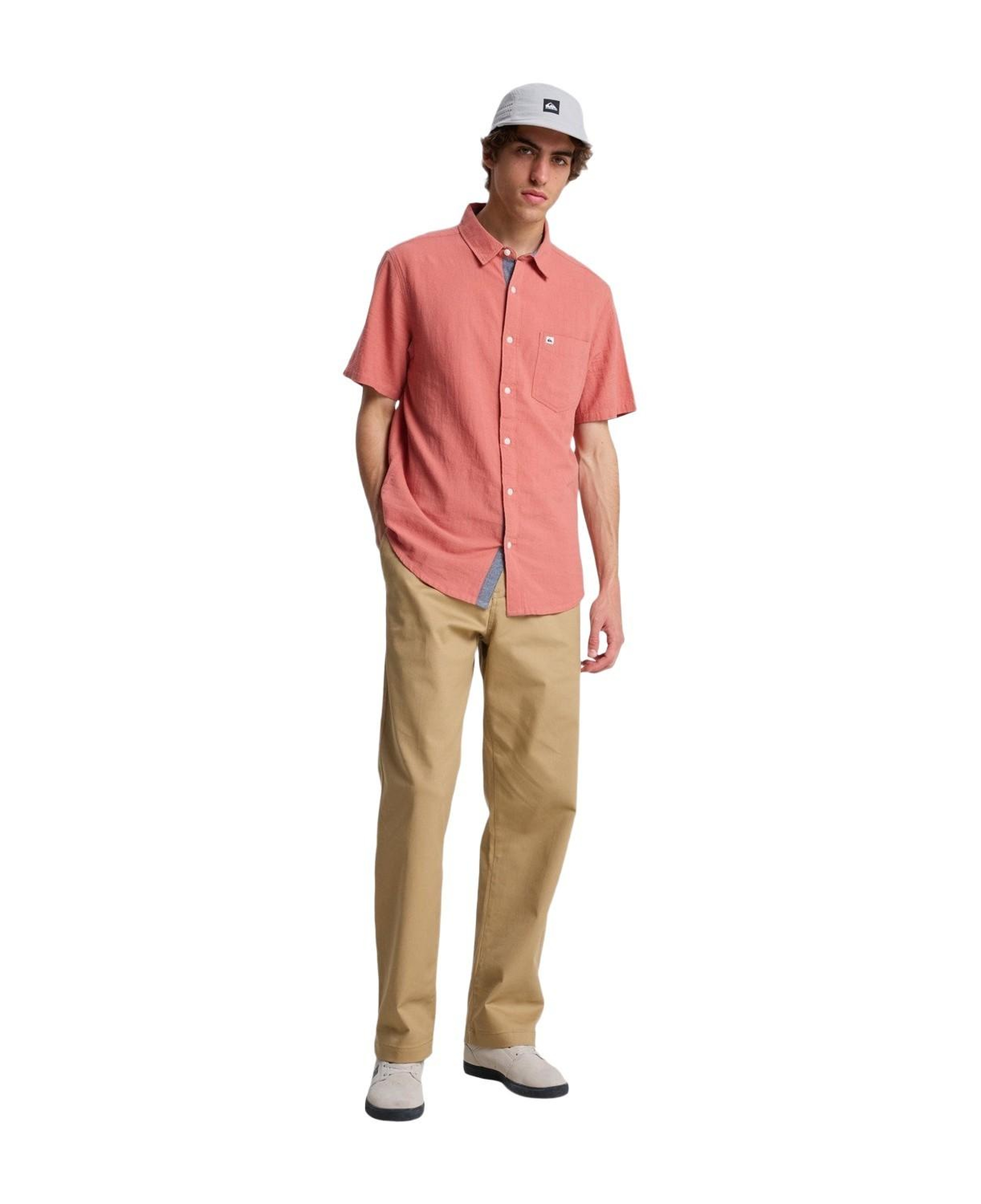 Quiksilver Timebox Erkek Pembe Gömlek