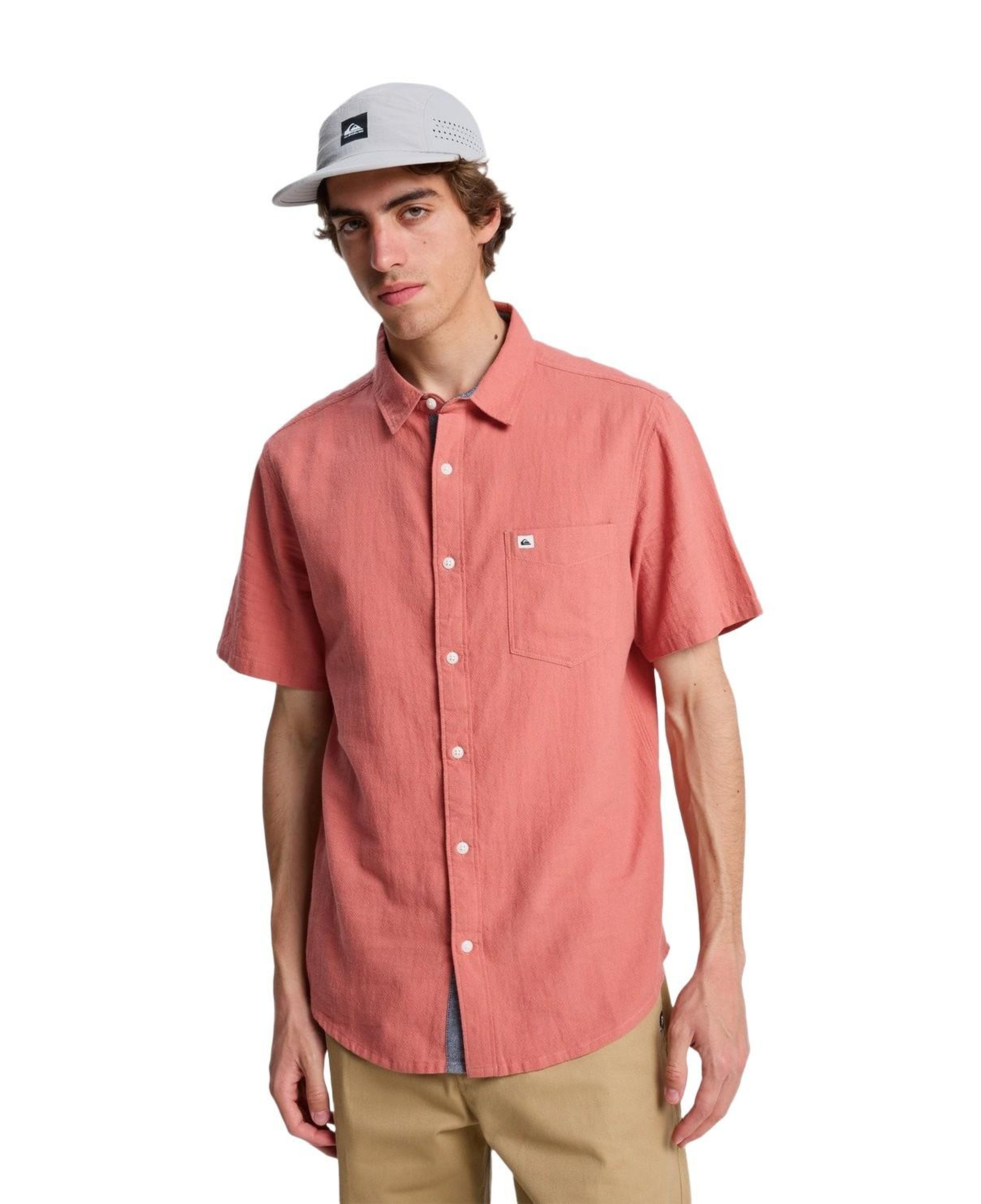 Quiksilver Timebox Erkek Pembe Gömlek