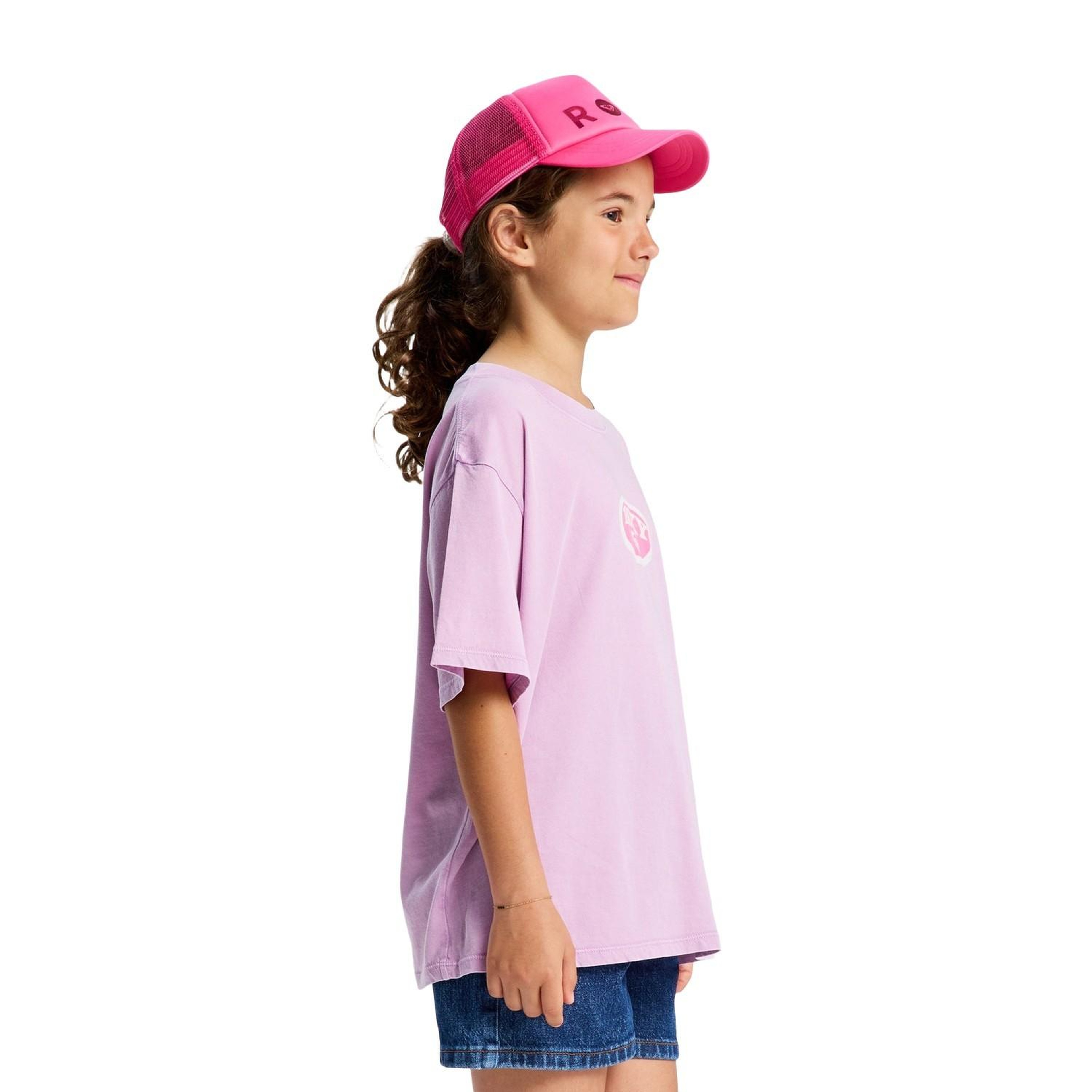 Roxy Eveoversize Was Kız Çocuk Mor Tişört