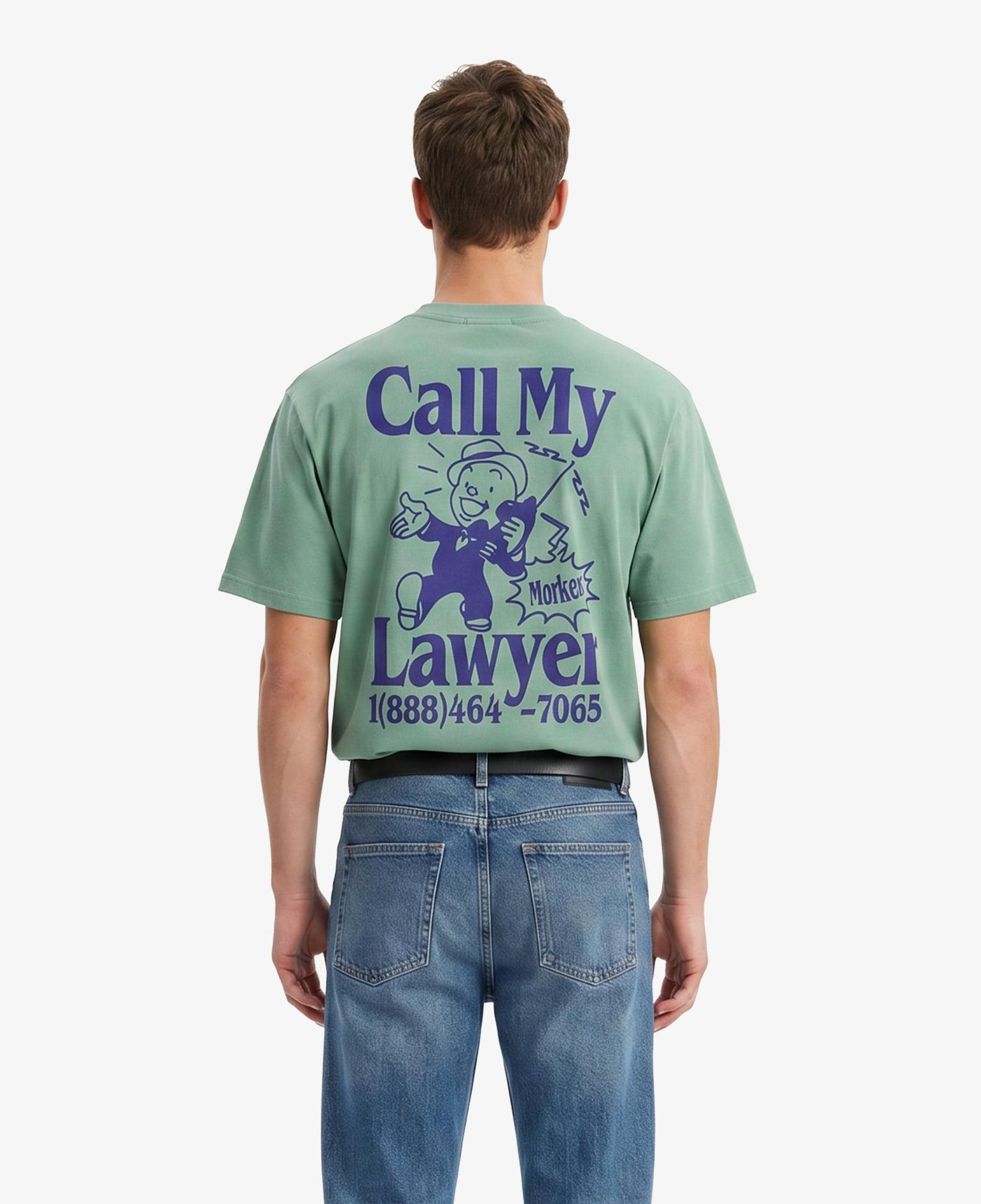 Market Walking And Talking Lawyer Erkek Yeşil T-Shirt