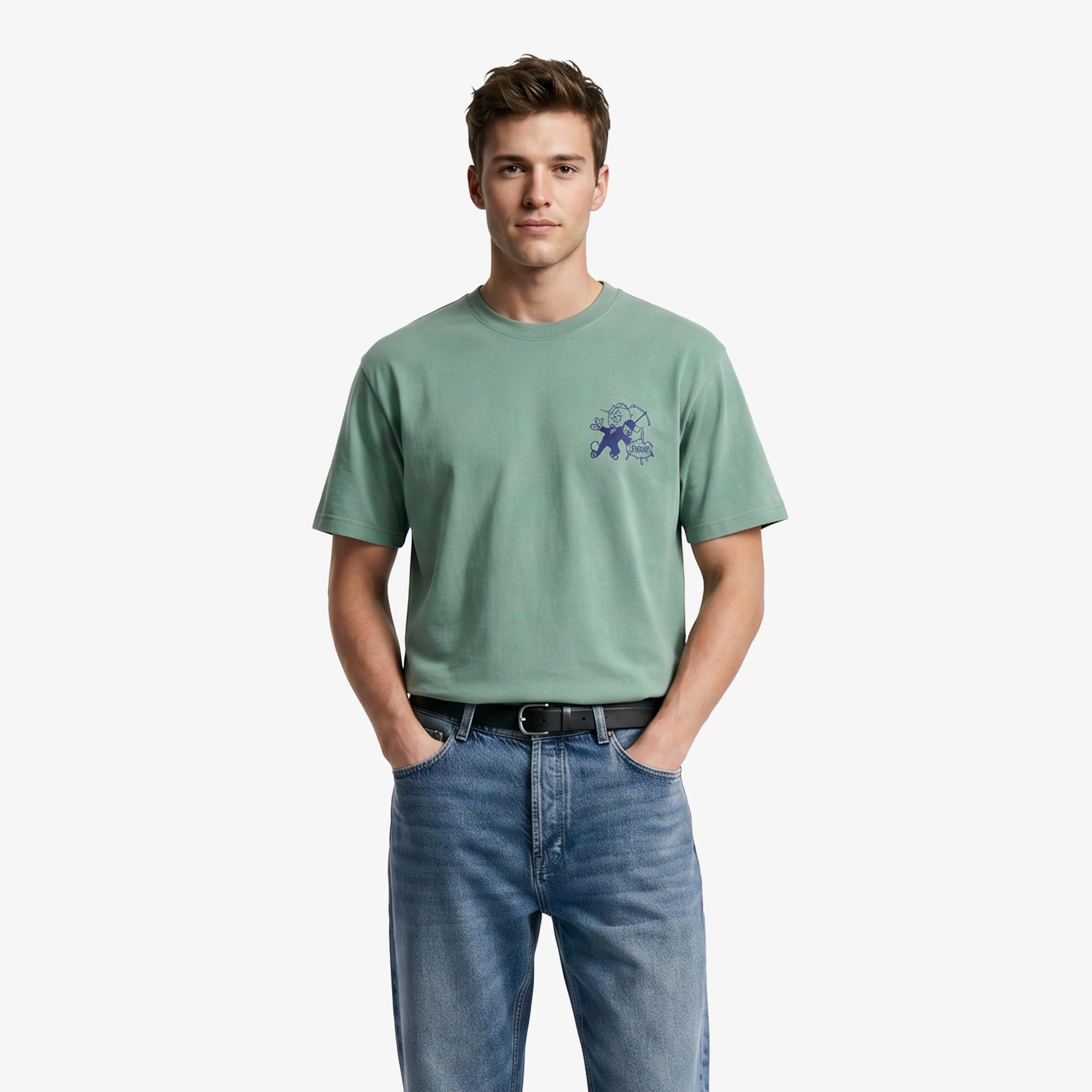 Market Walking And Talking Lawyer Erkek Yeşil T-Shirt
