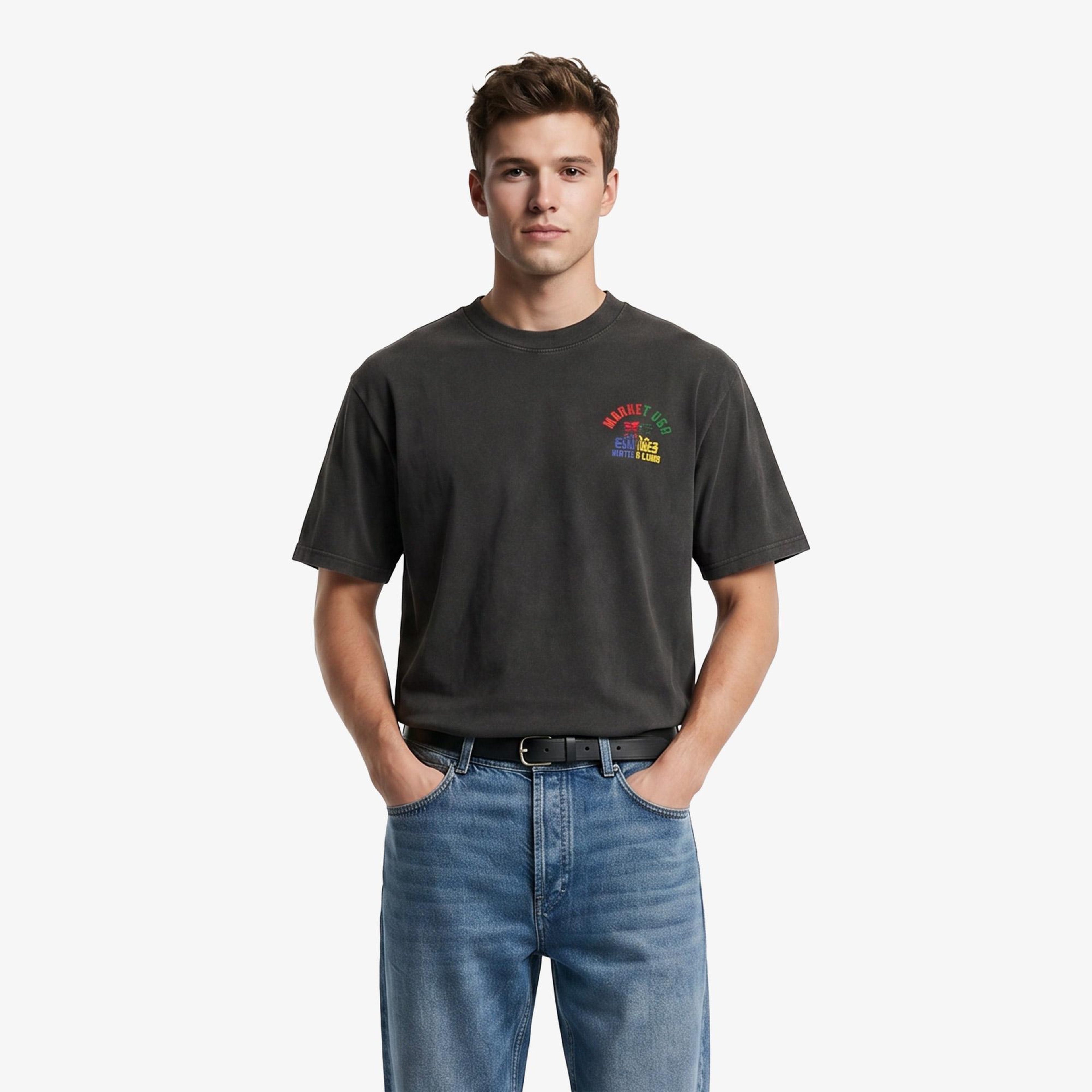 Market Smiley Foul Play Erkek Siyah T-Shirt