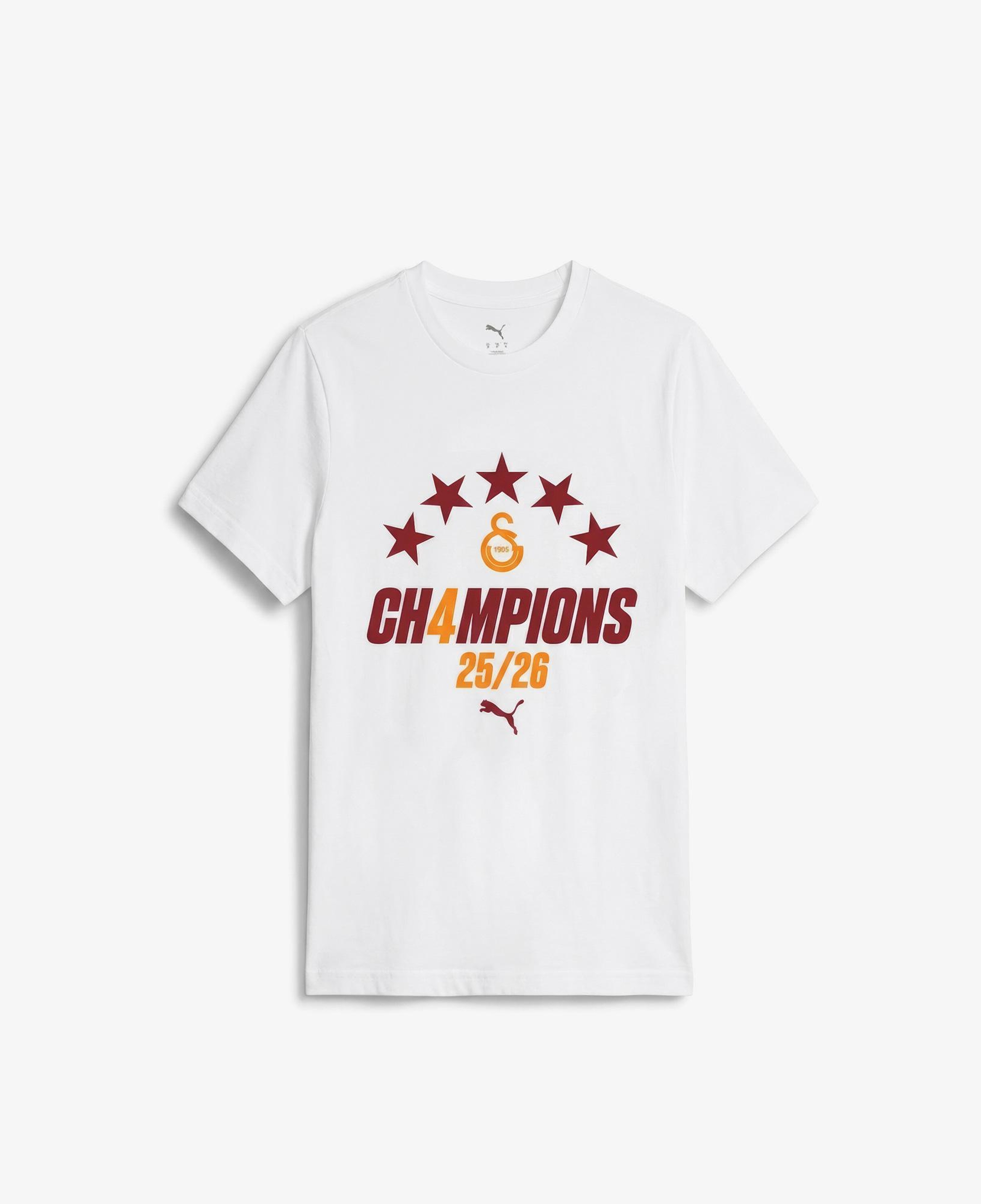 Nike Galatasaray 2025/2026 Sezon Şampiyonu Erkek Beyaz T-Shirt