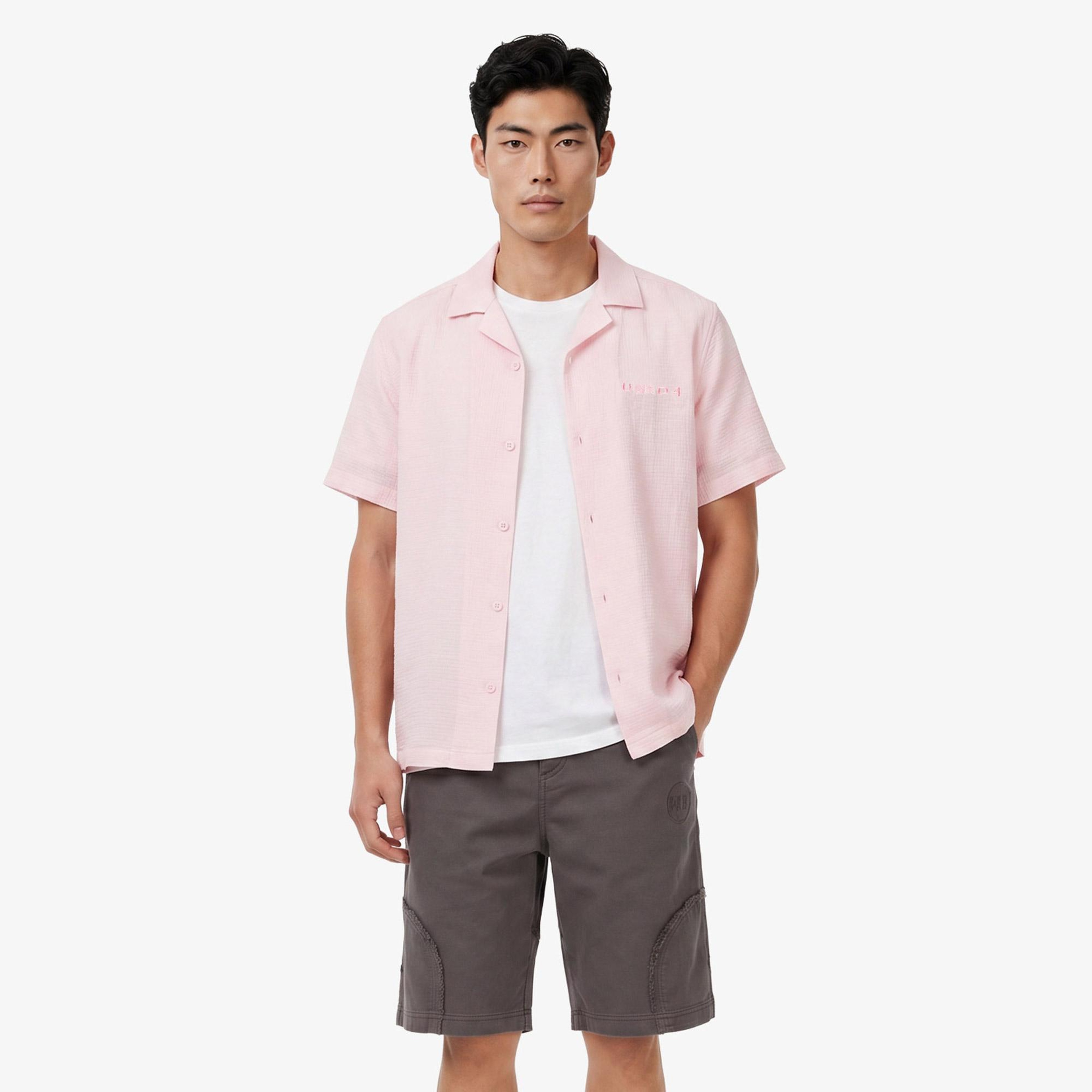 UNITED4 Classic Fit Erkek Pembe Gömlek