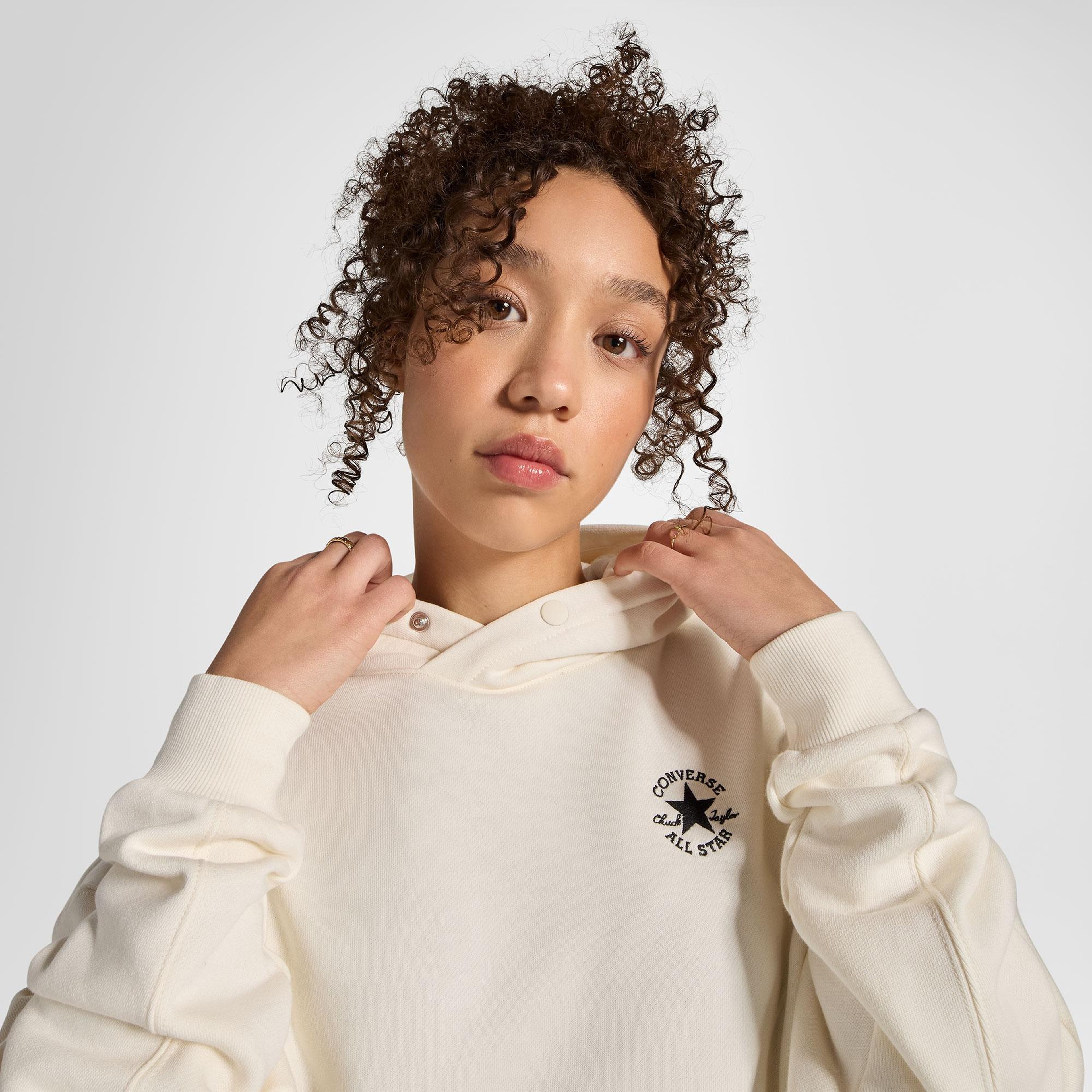 Converse Classic Kadın Oversized Fit Krem Swearhsirt