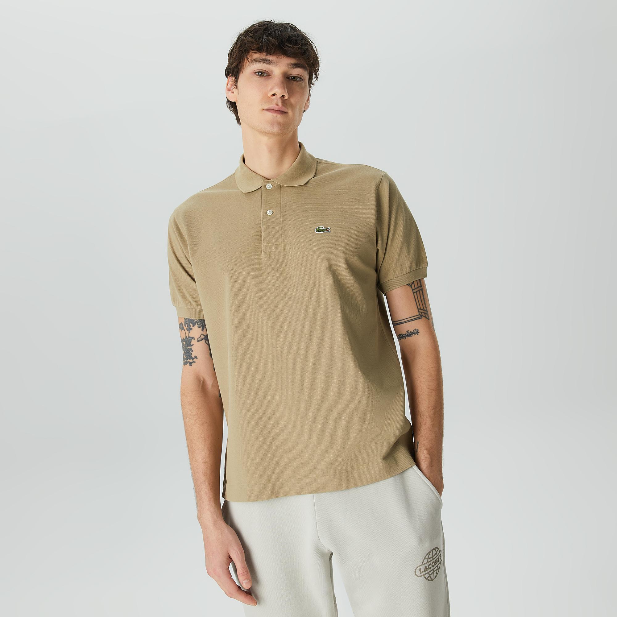 L.12.12 Erkek Classic Fit Bej Polo