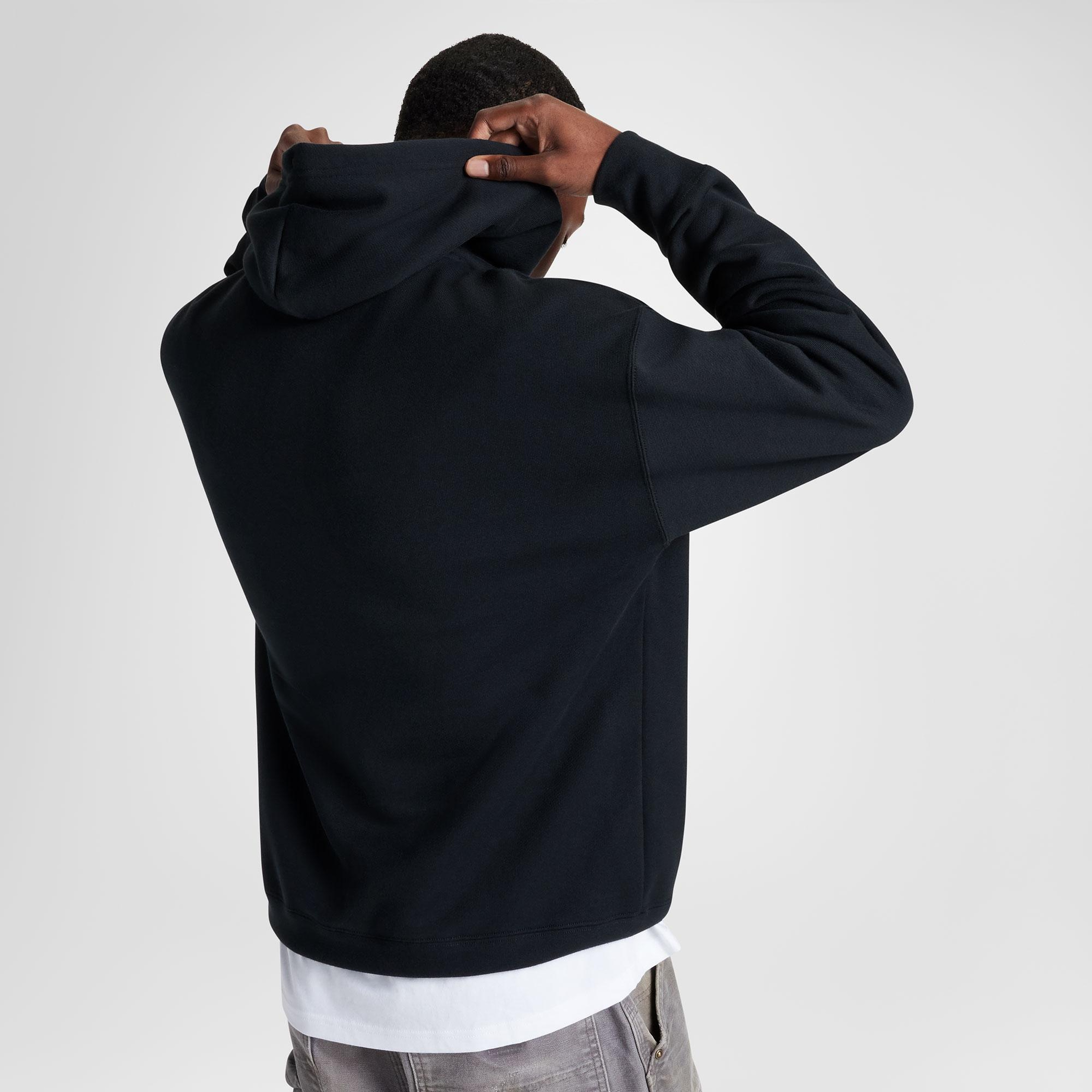 Converse Classic Erkek Loose Fit Siyah Hoodie