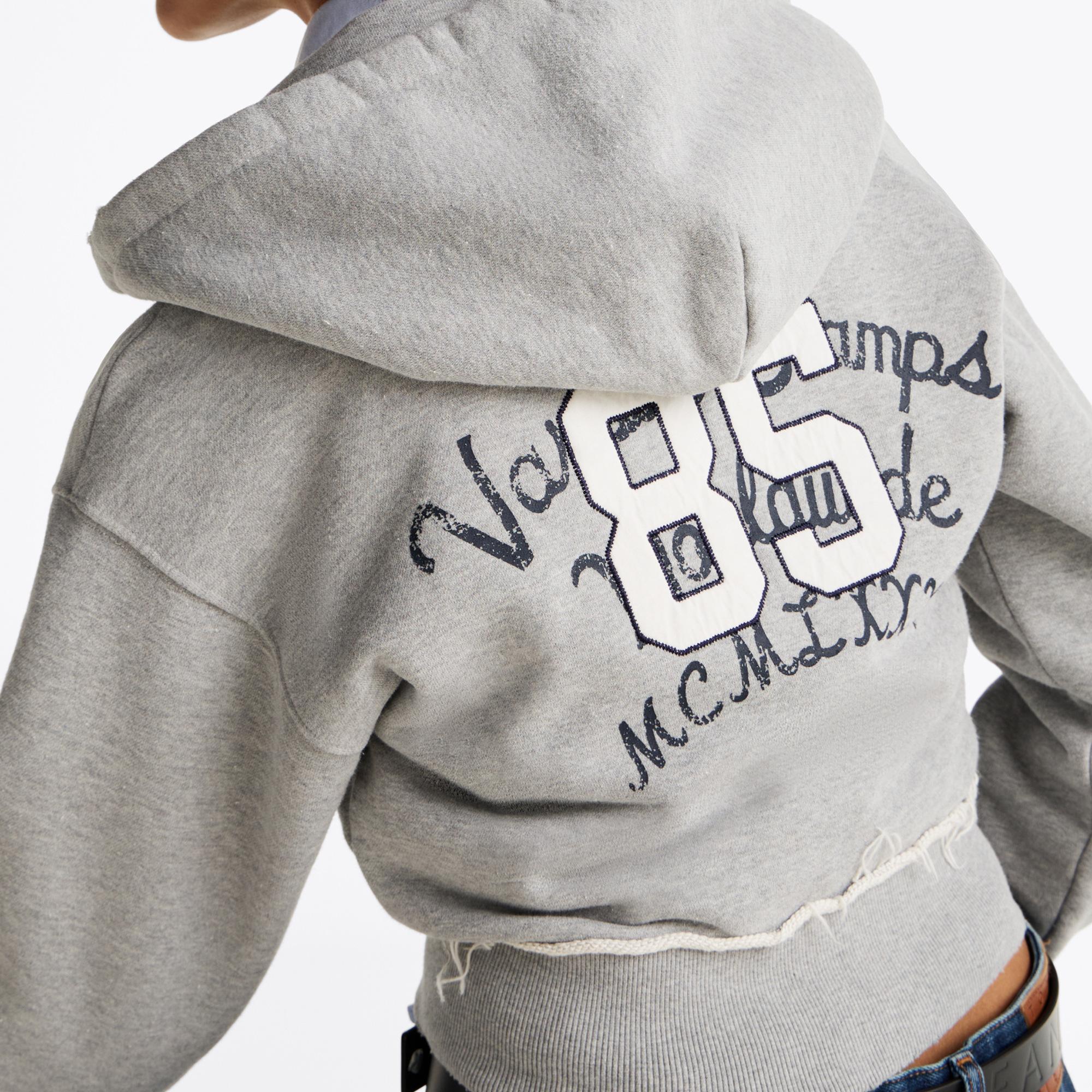 Tommy Hilfiger Tjcw Prep Varsity Zip-Thru Kadın Gri Sweatshirt