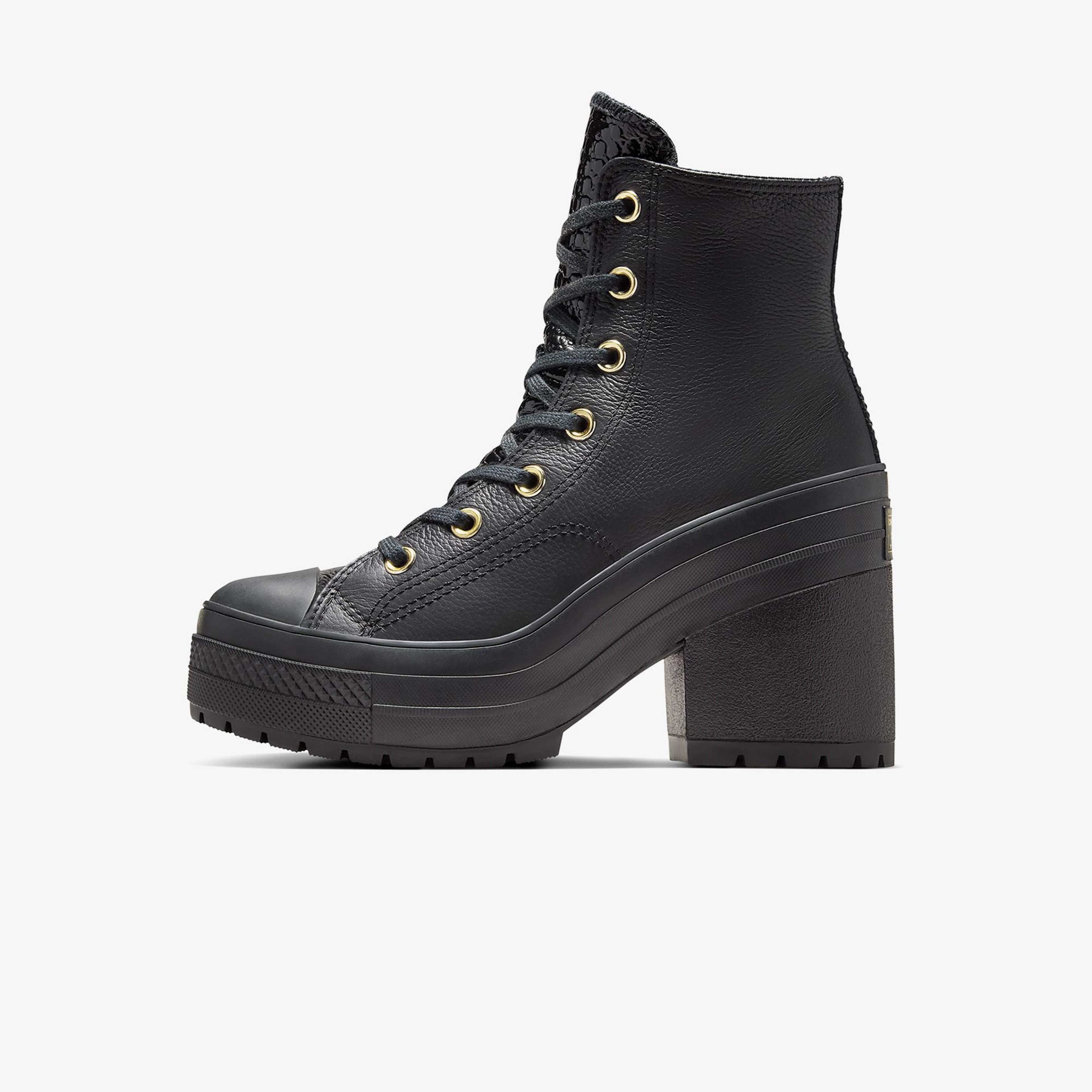 Converse Chuck 70 De Luxe Heel Unisex Kahverengi Deri Platform Sneaker