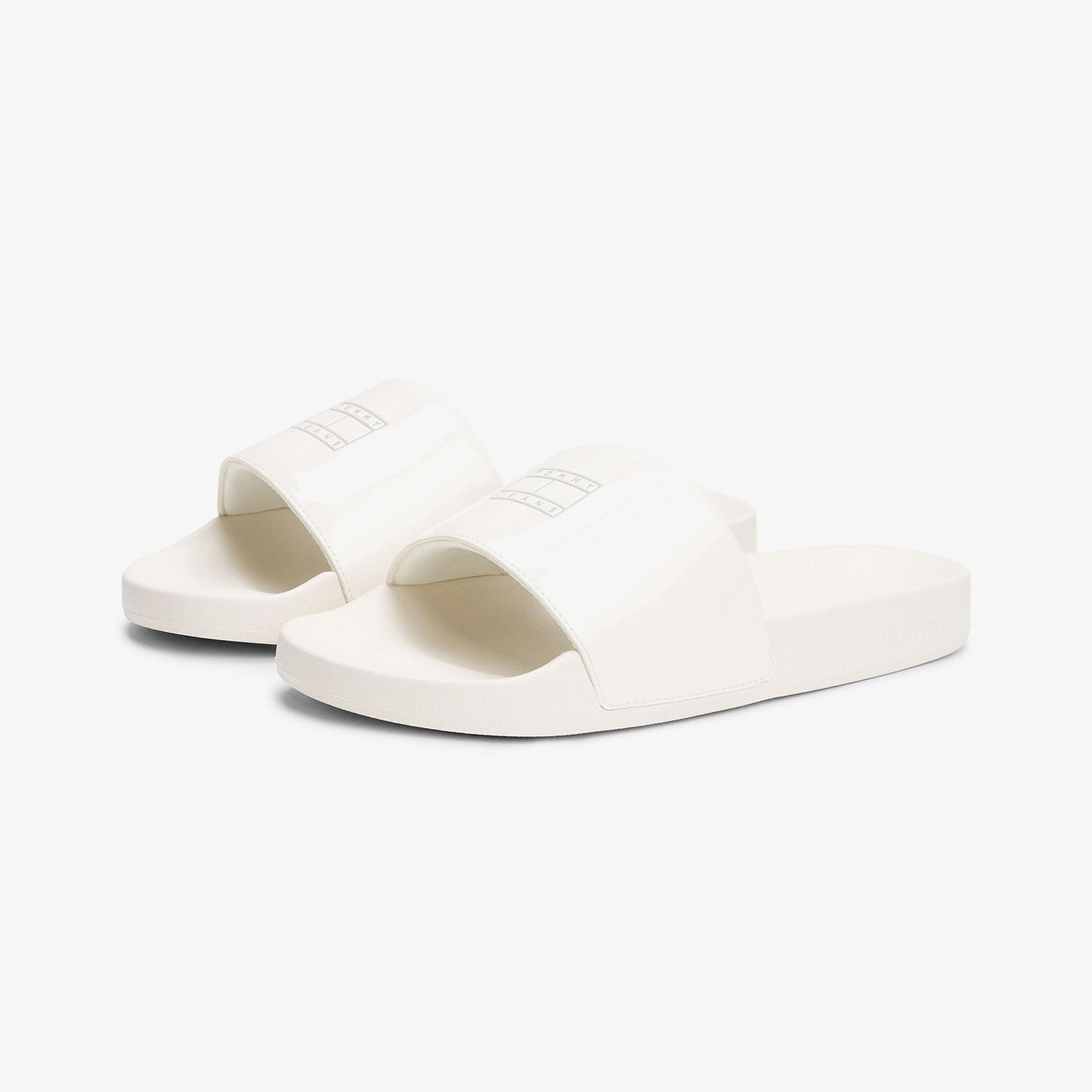 Tommy Jeans Flag Kadın Beyaz Terlik