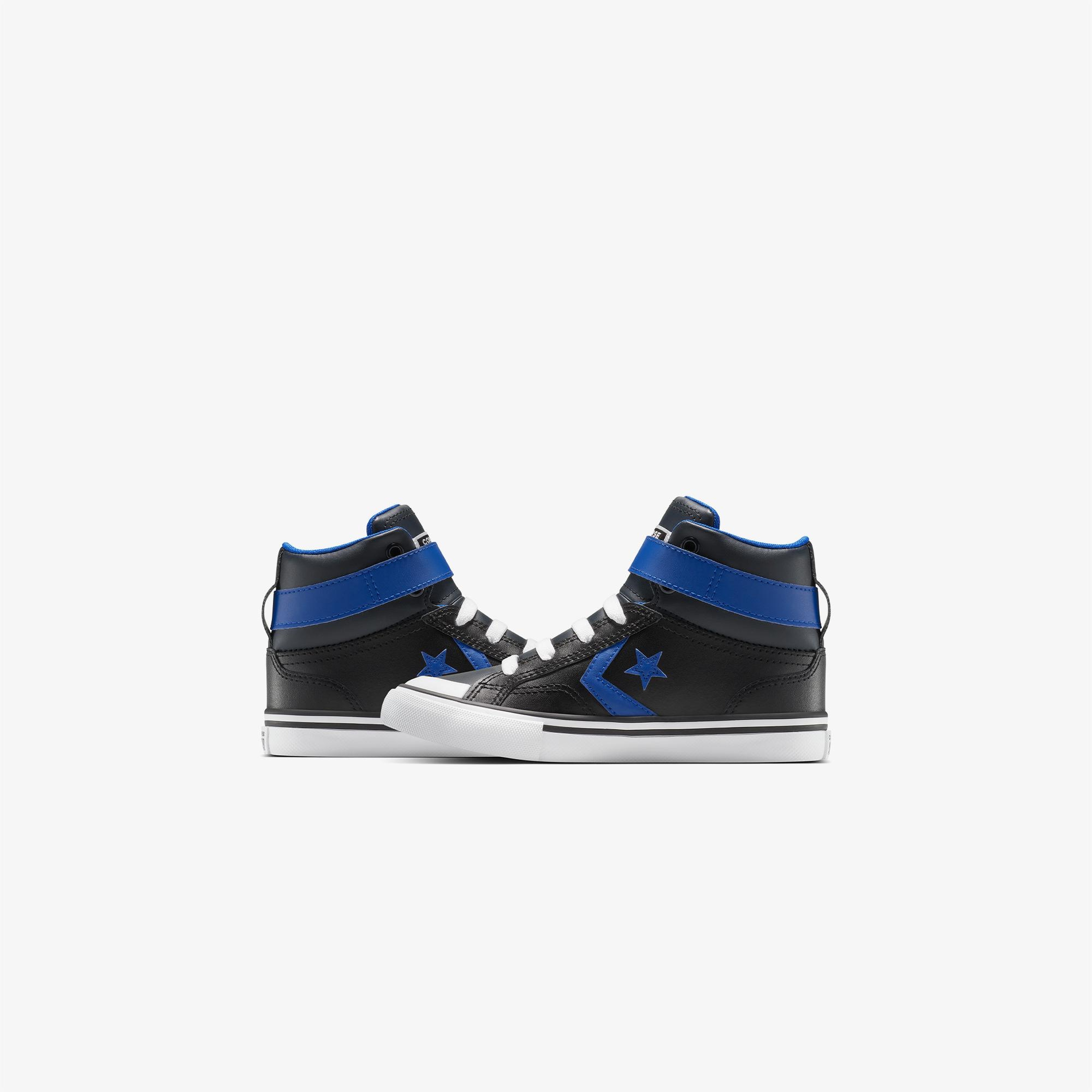 Converse Pro Blaze Strap Leather Easy On Çocuk Siyah Bot