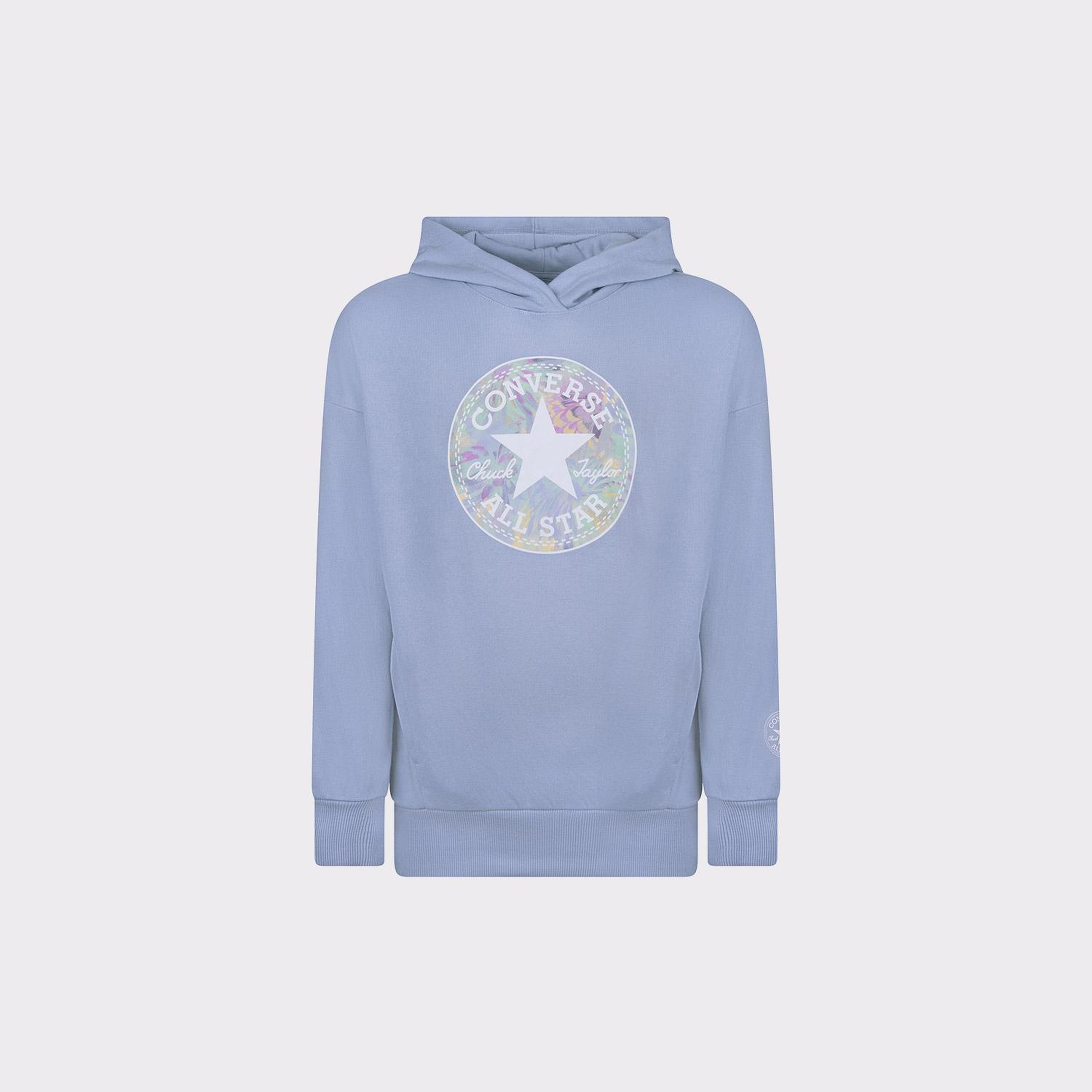 Converse Oversized Chuck Patch Çocuk Mavi Hoodie