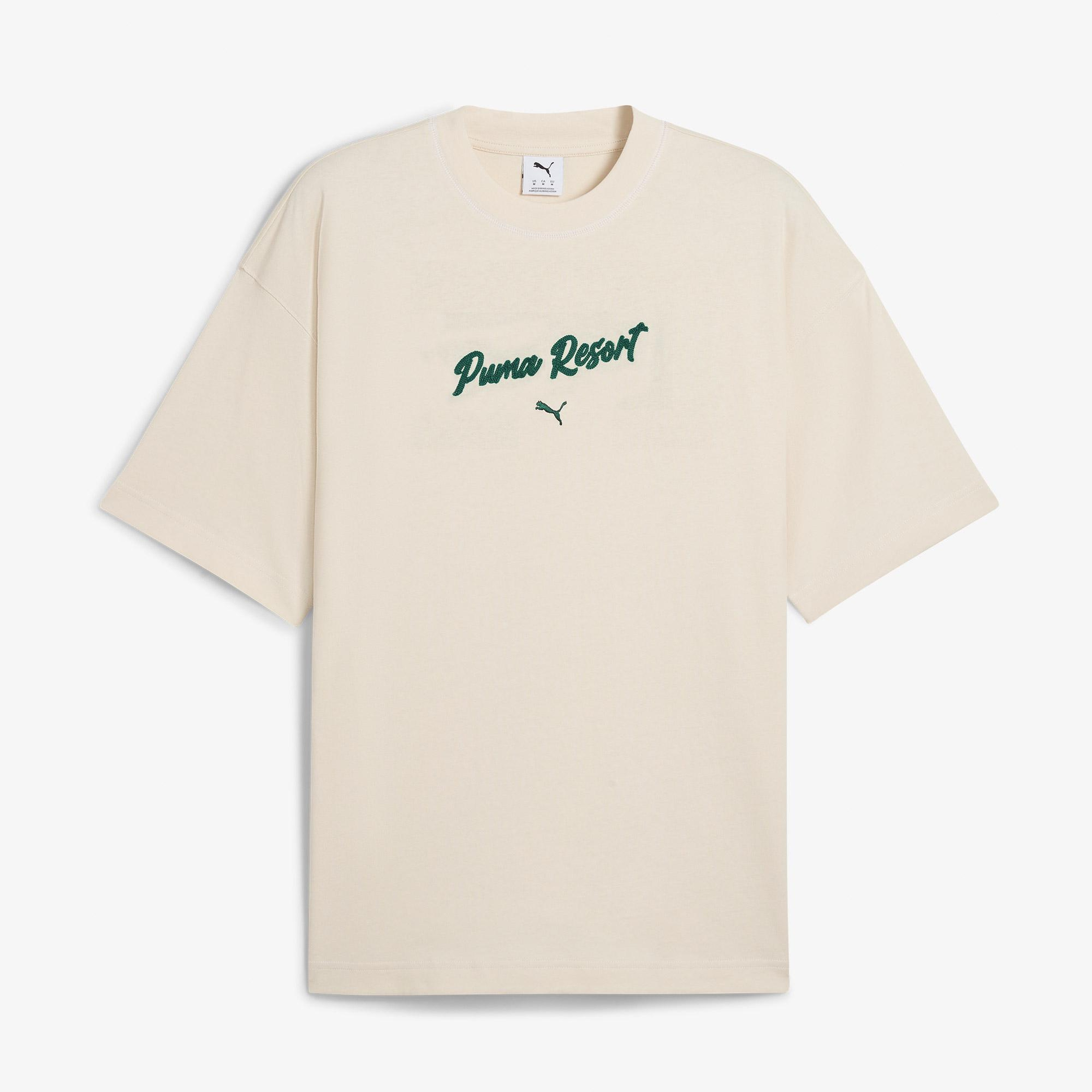 Puma Premium Ess Graphic Erkek Krem T-Shirt