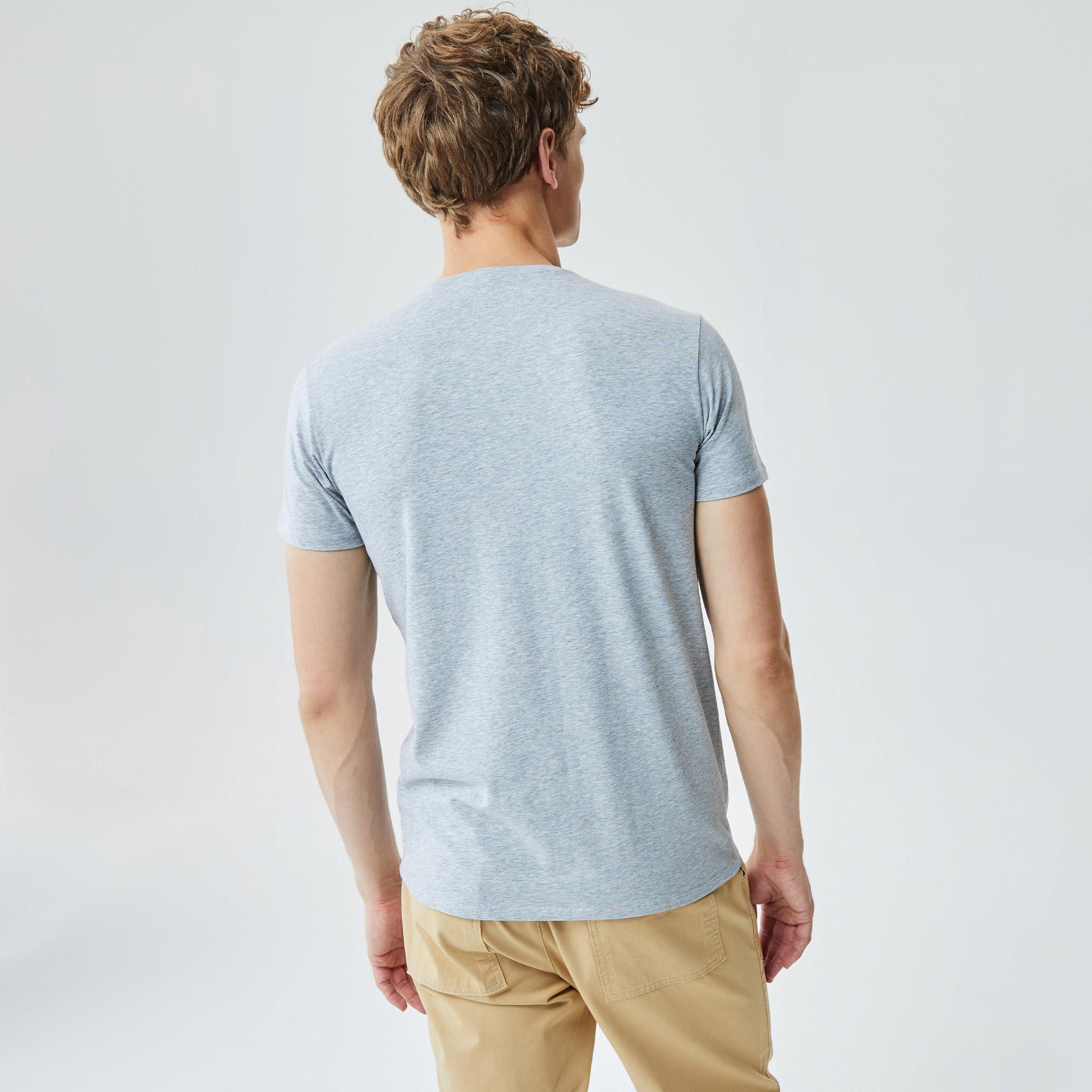 Lacoste Regular Fit Erkek Gri Tişört