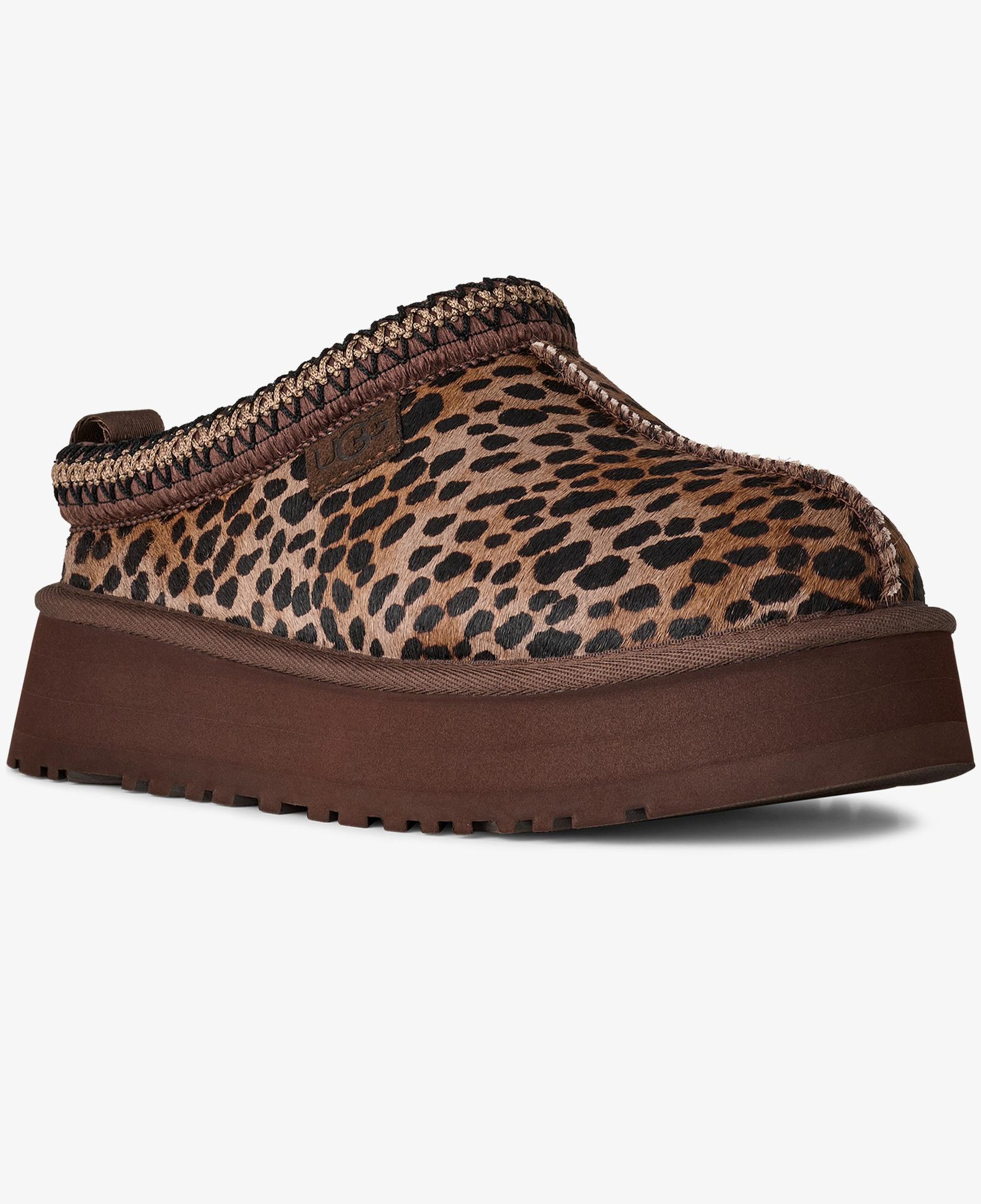 UGG Tazz Caspian Leopar Desenli Kadın Kahverengi Terlik