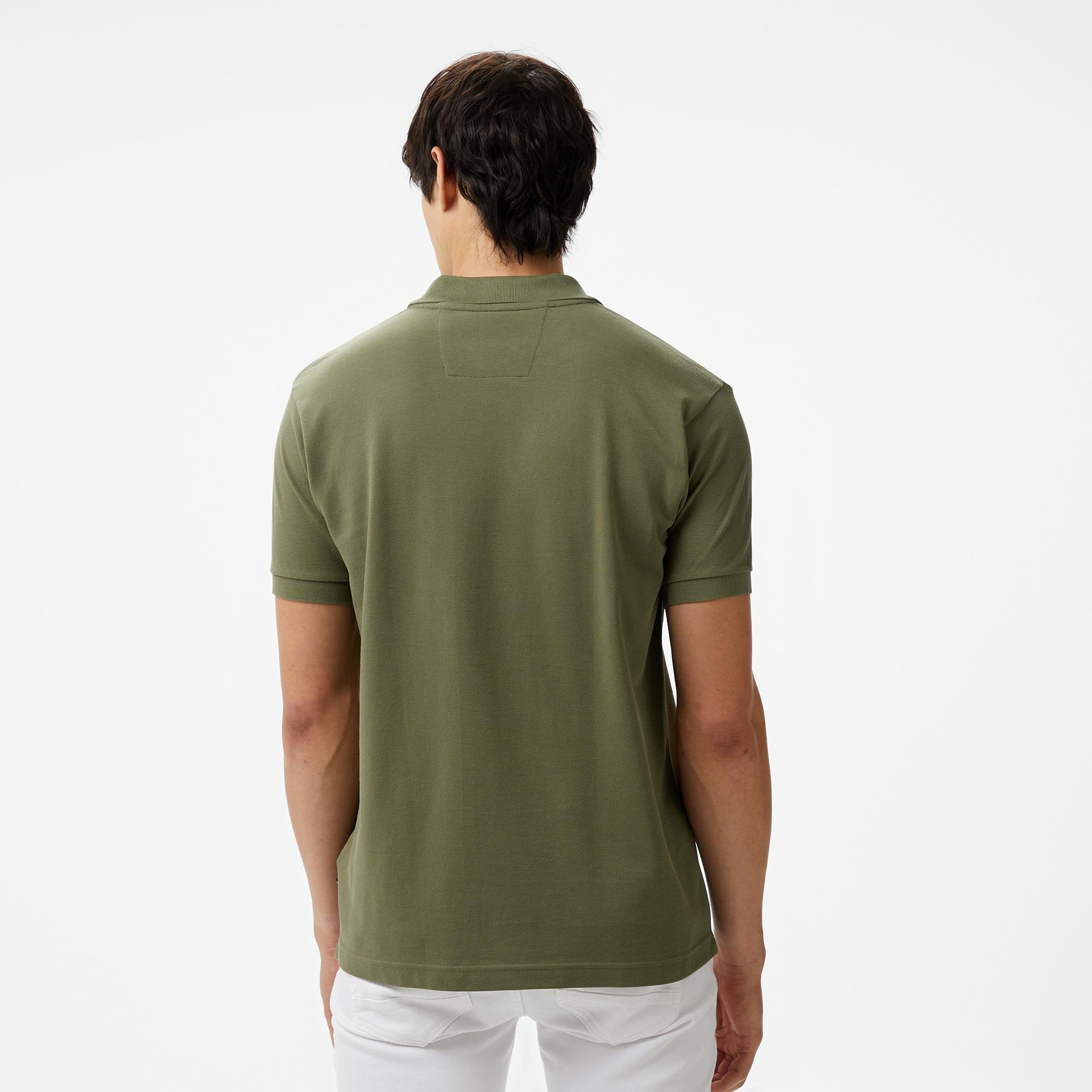 Nautica Erkek Yeşil Classic Fit Kısa Kollu Polo Yaka T-Shirt