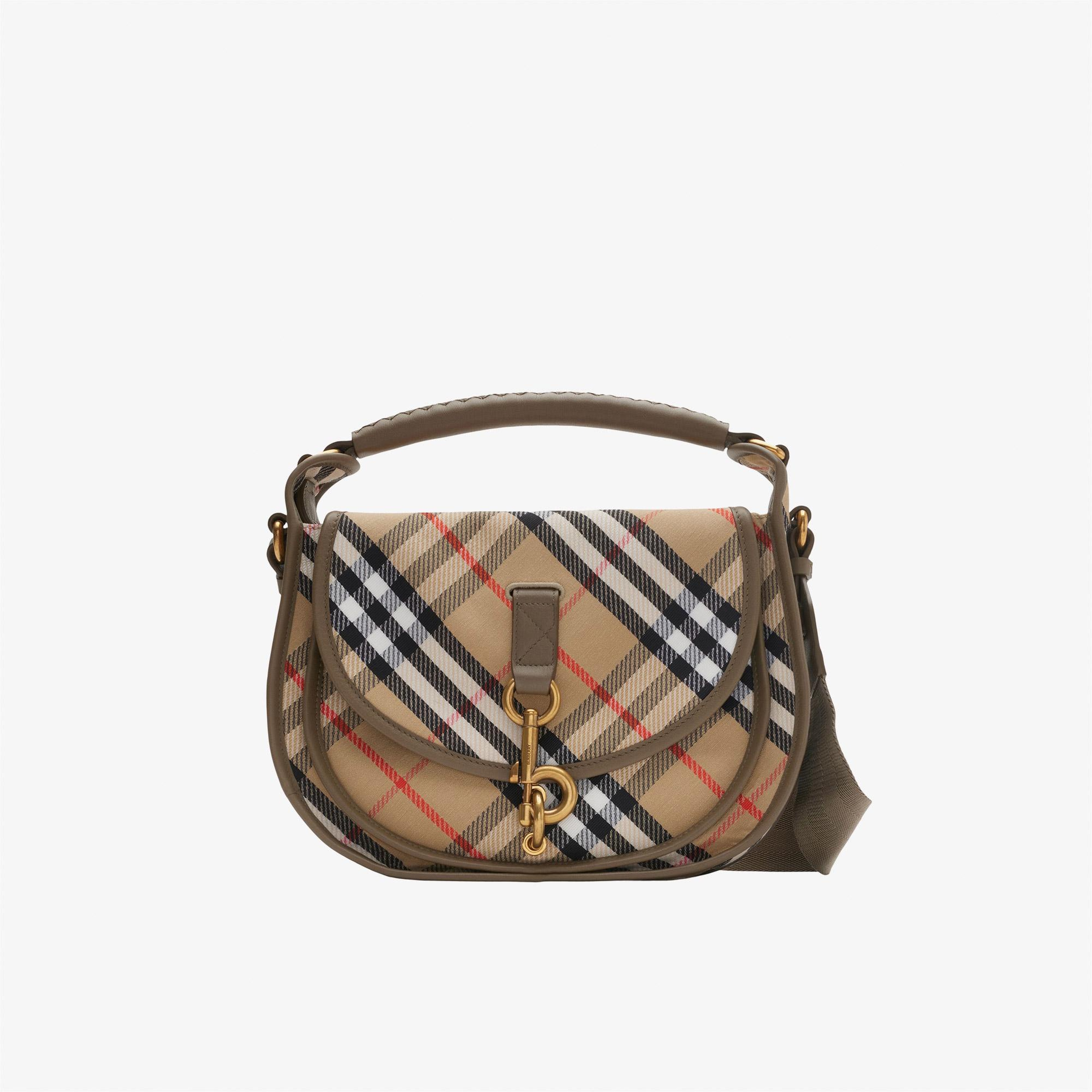 Burberry Small B Clip Messenger Kadın Bej El Çantası