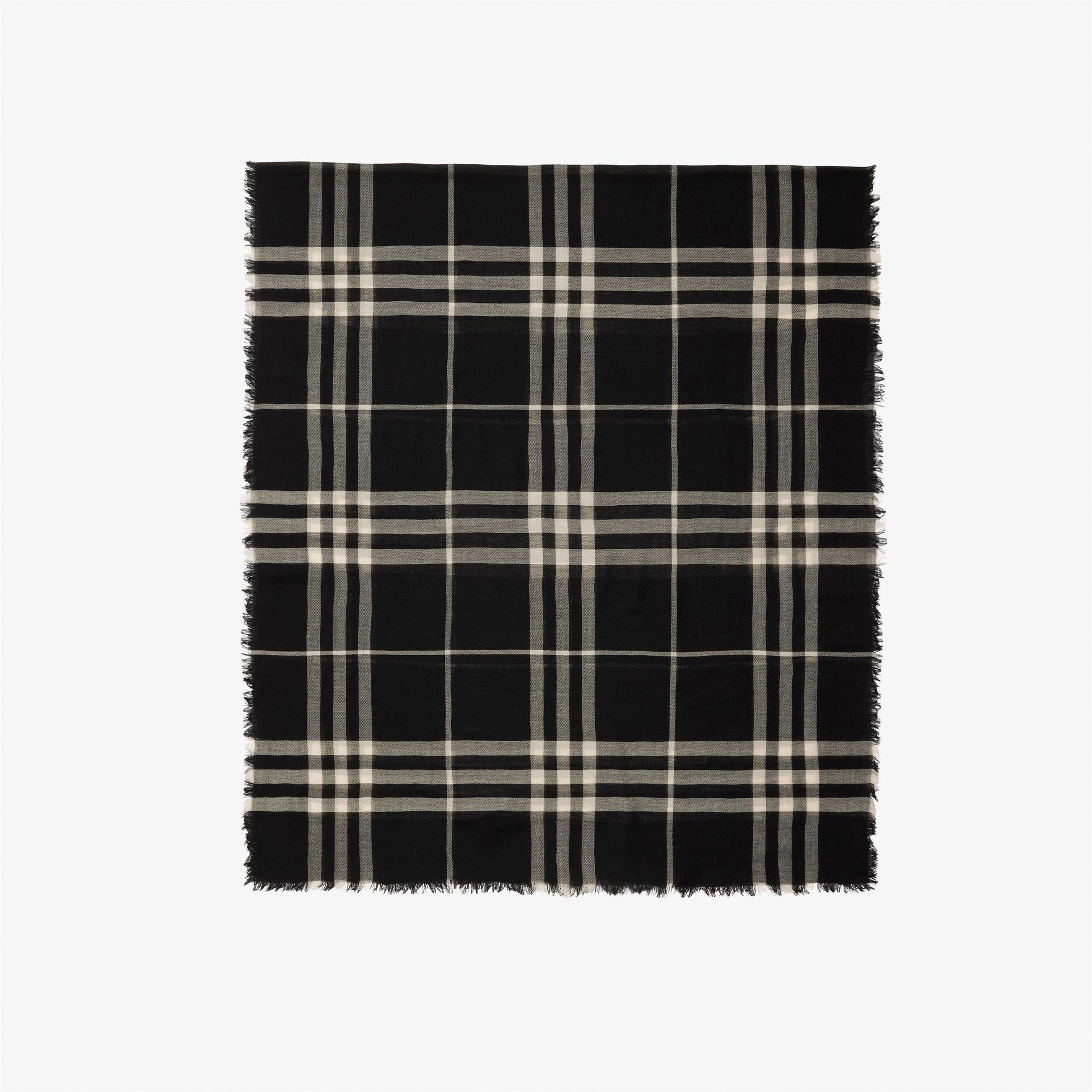 Burberry Check Yün Kadın Siyah Atkı